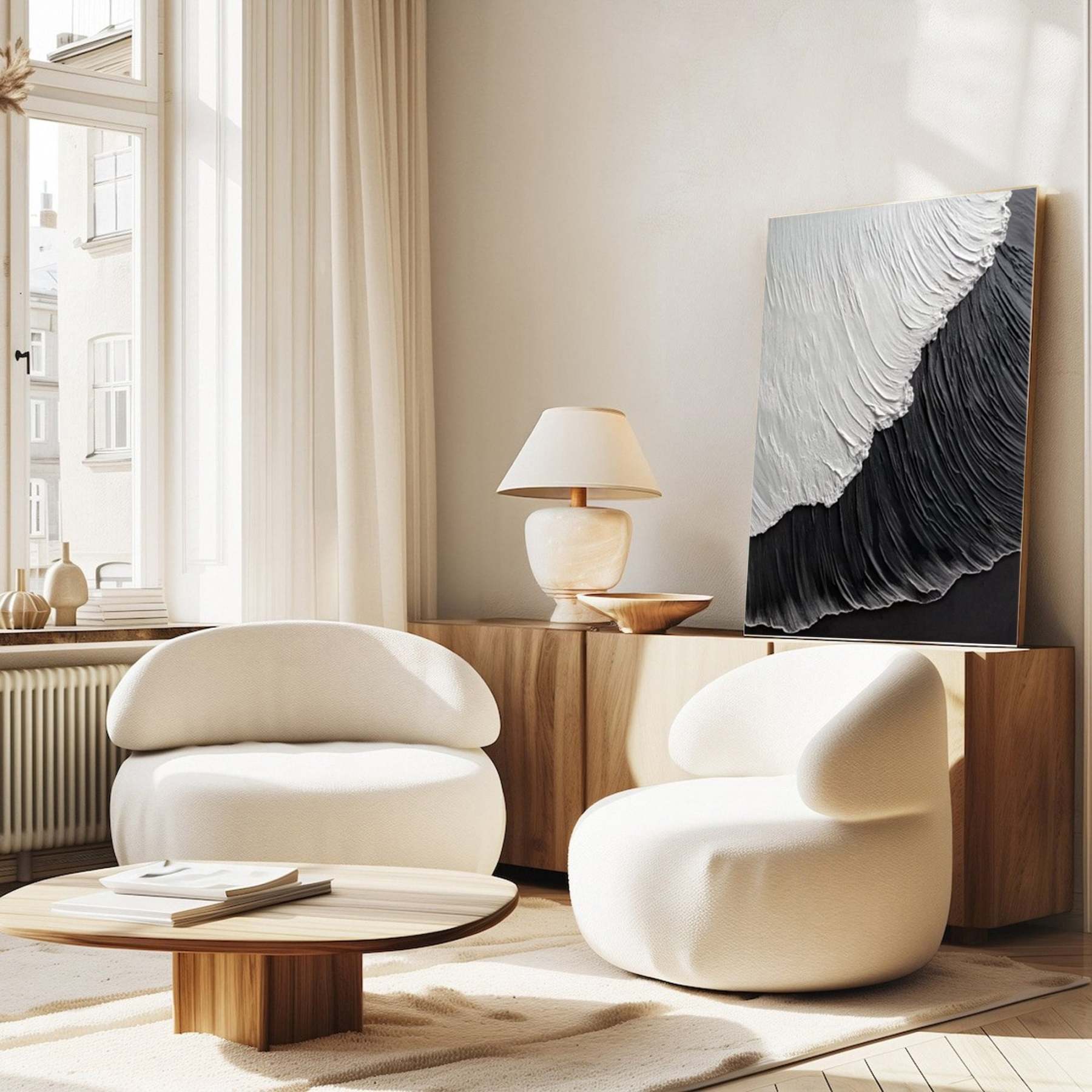 Plaster Art Painting hand - painted #HM1745