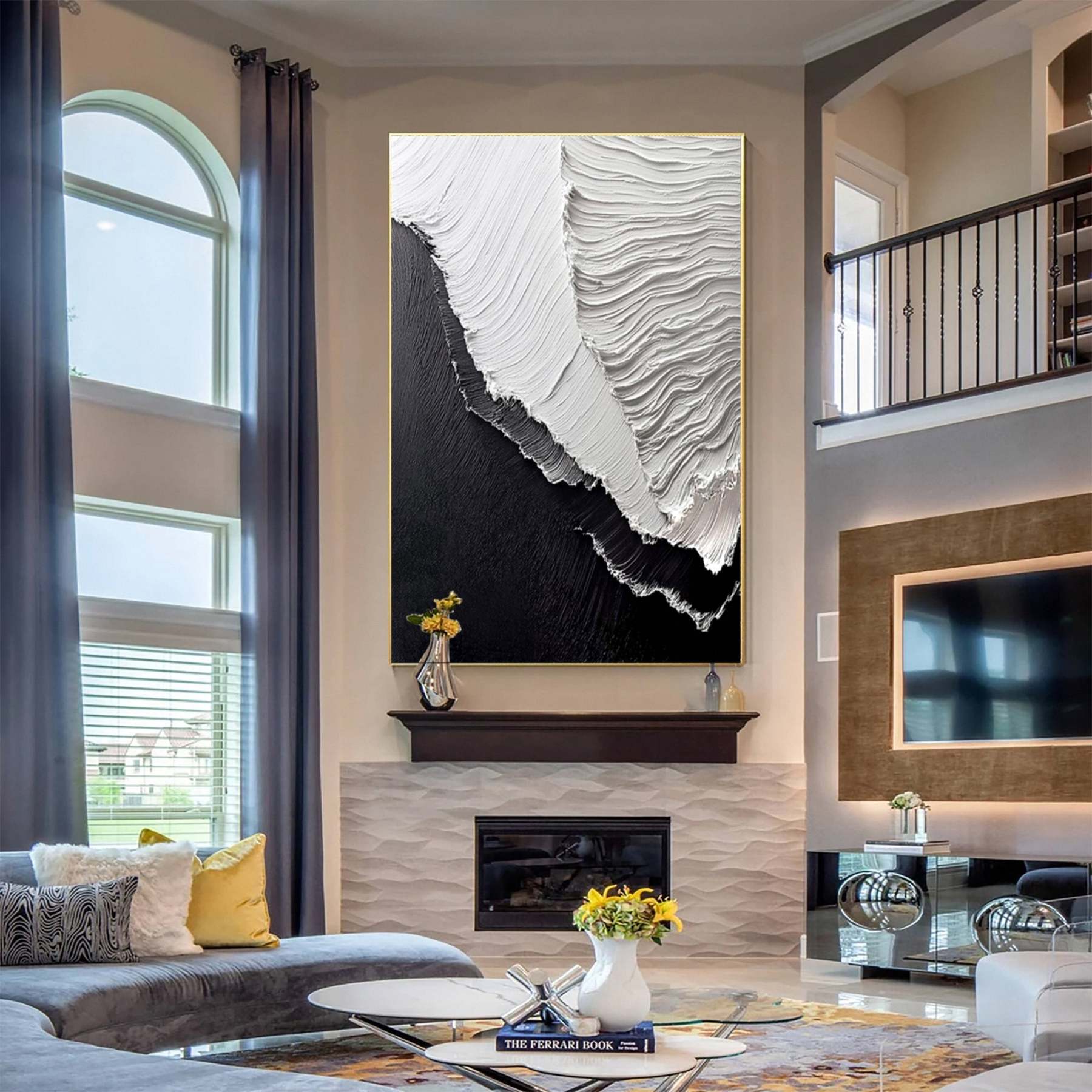 Plaster Art Painting hand - painted #HM1744