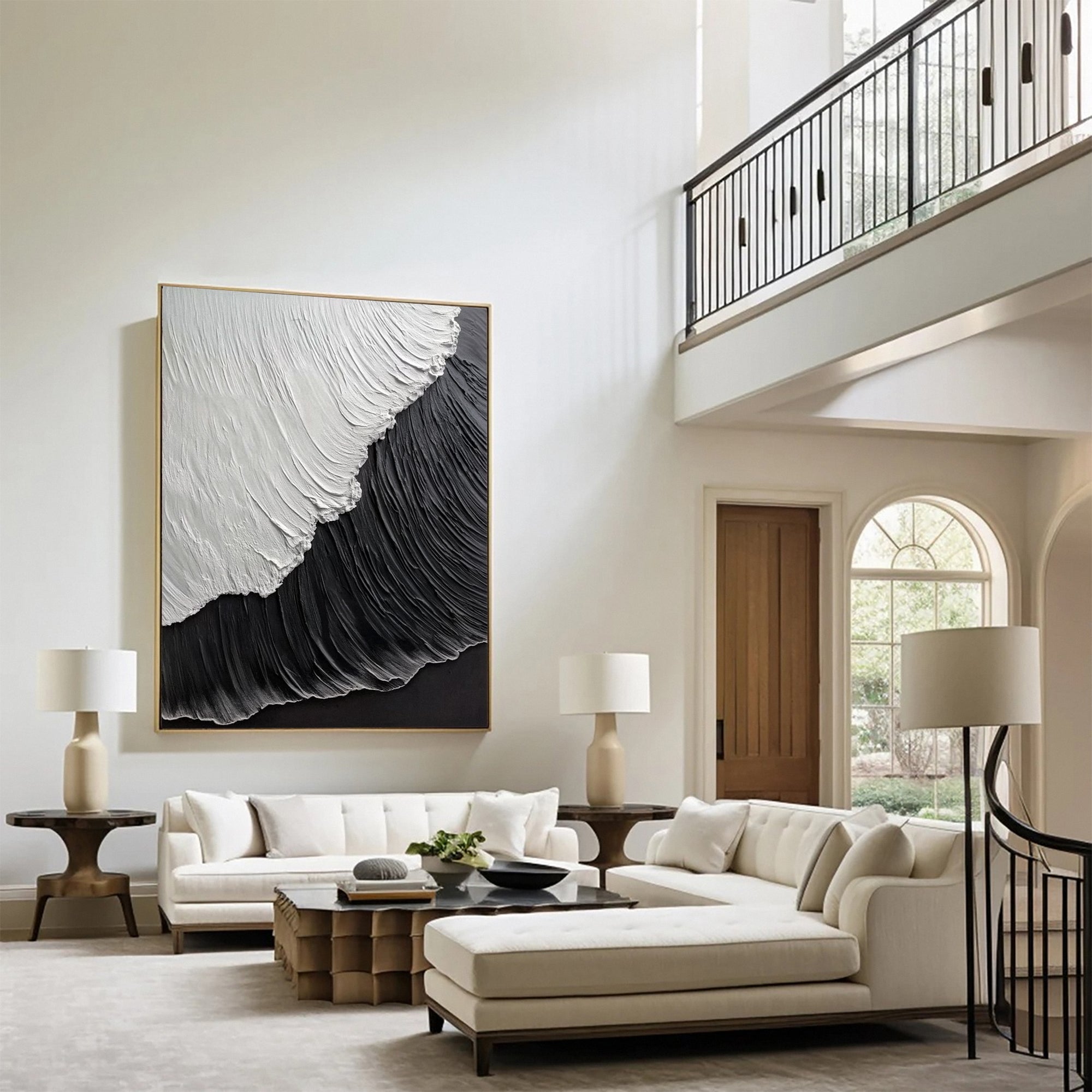 Plaster Art Painting hand - painted #HM1745