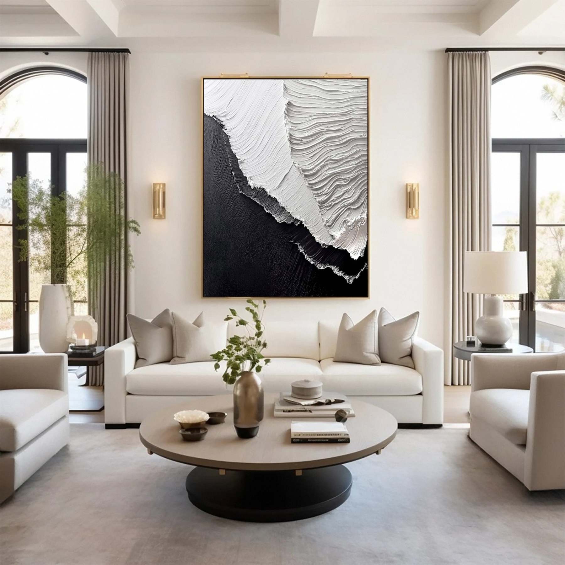 Plaster Art Painting hand - painted #HM1744