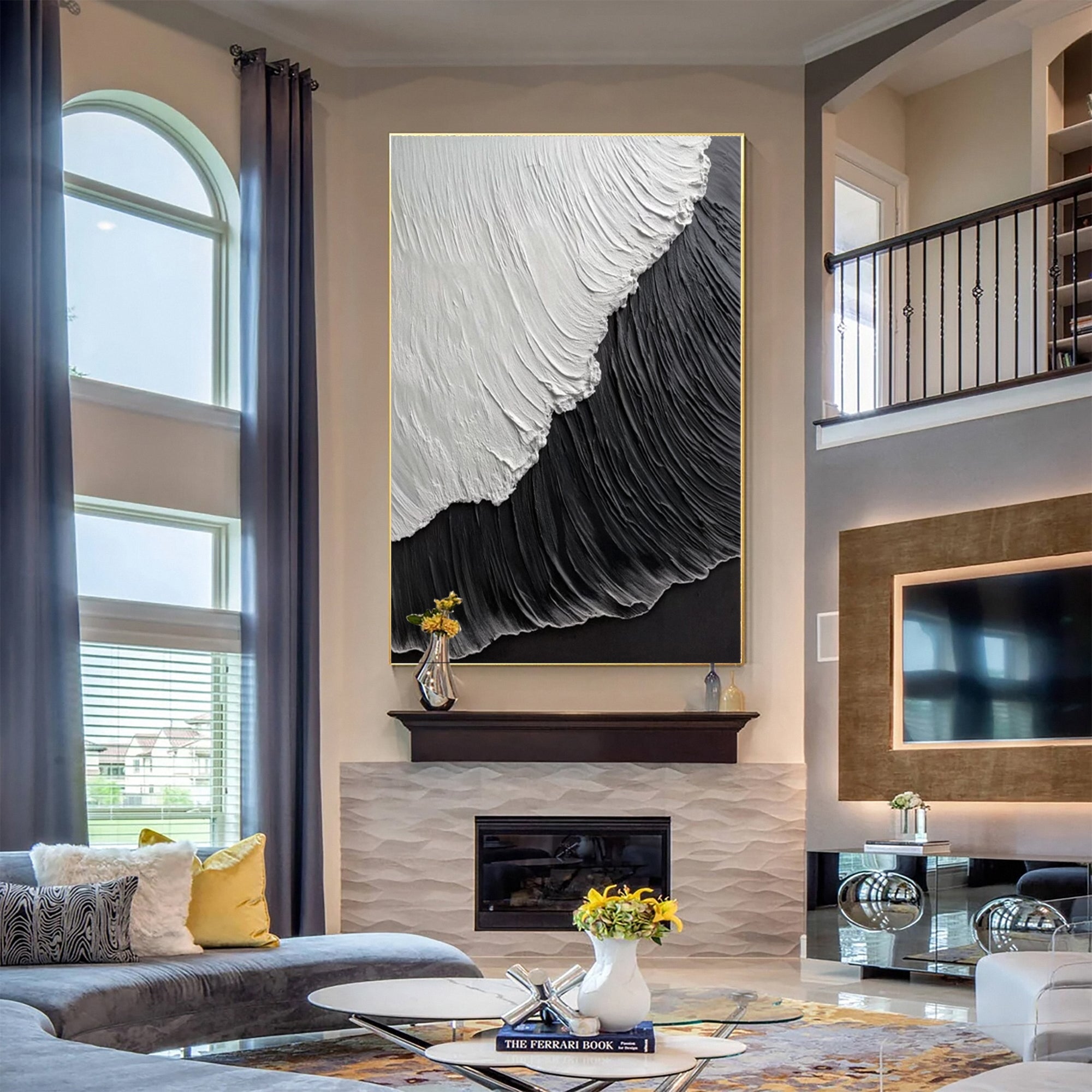 Plaster Art Painting hand - painted #HM1745