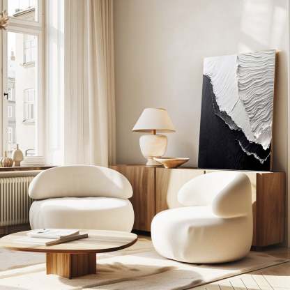 Plaster Art Painting hand - painted #HM1744