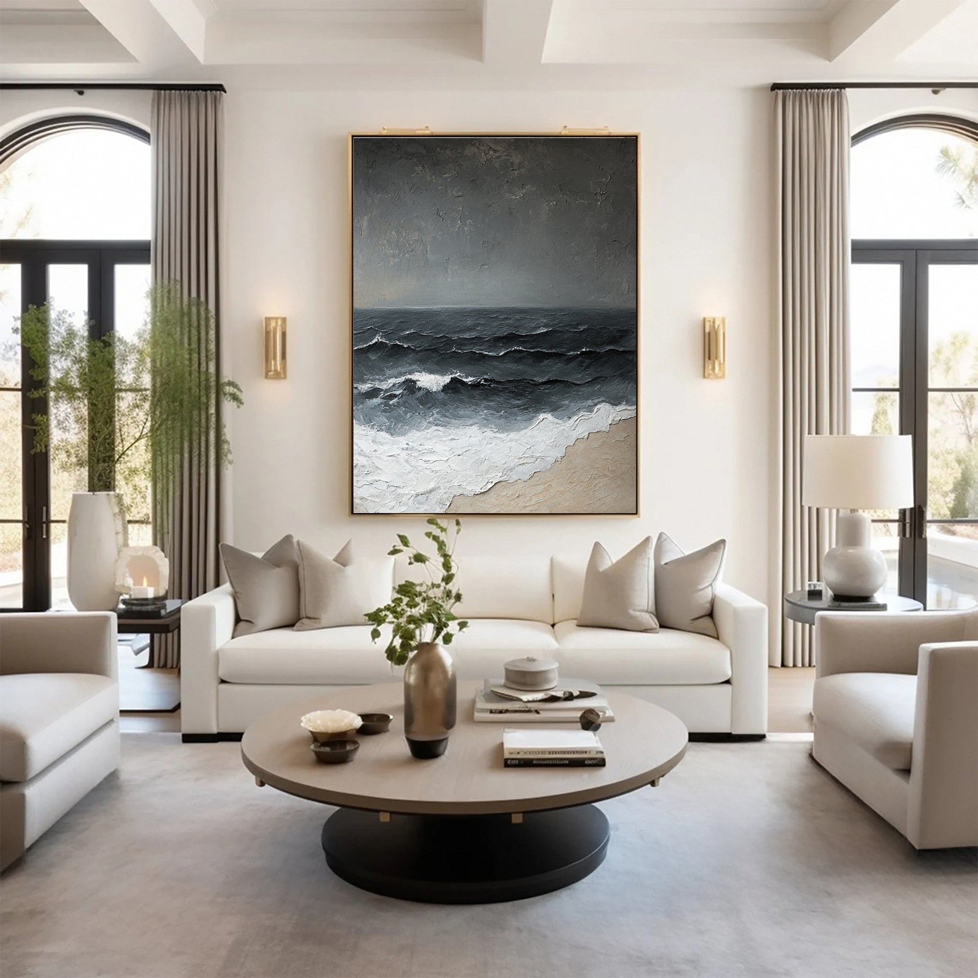 Plaster Art Painting hand - painted #HM1746