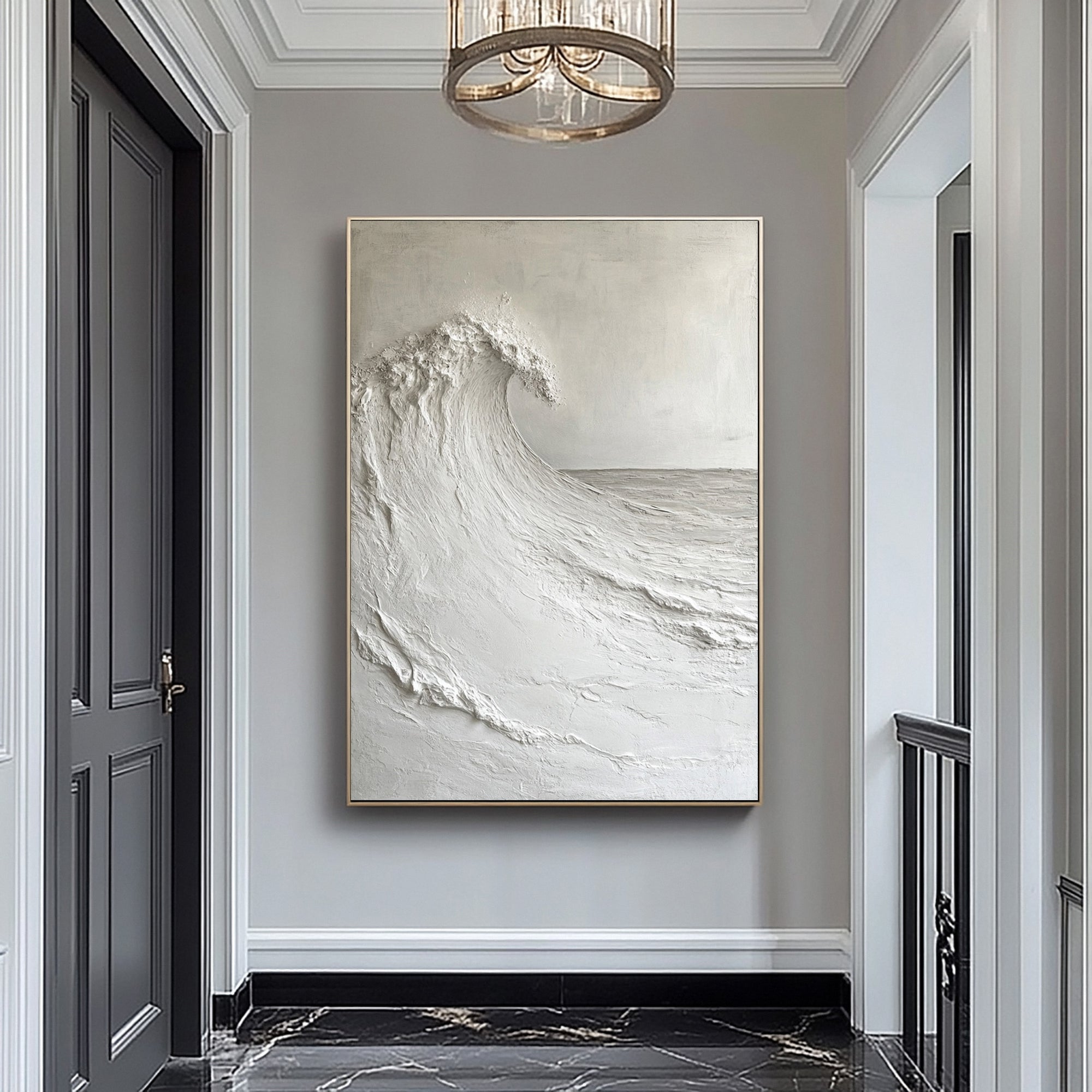 Plaster Art Painting hand - painted #HM1820