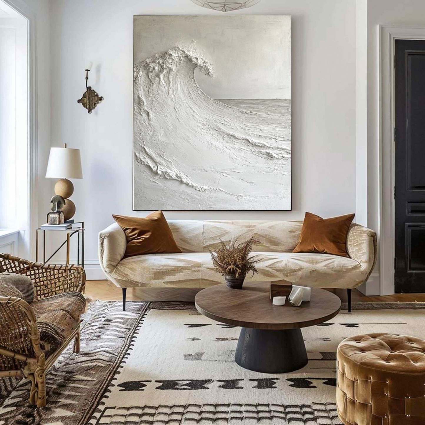 Plaster Art Painting hand - painted #HM1820