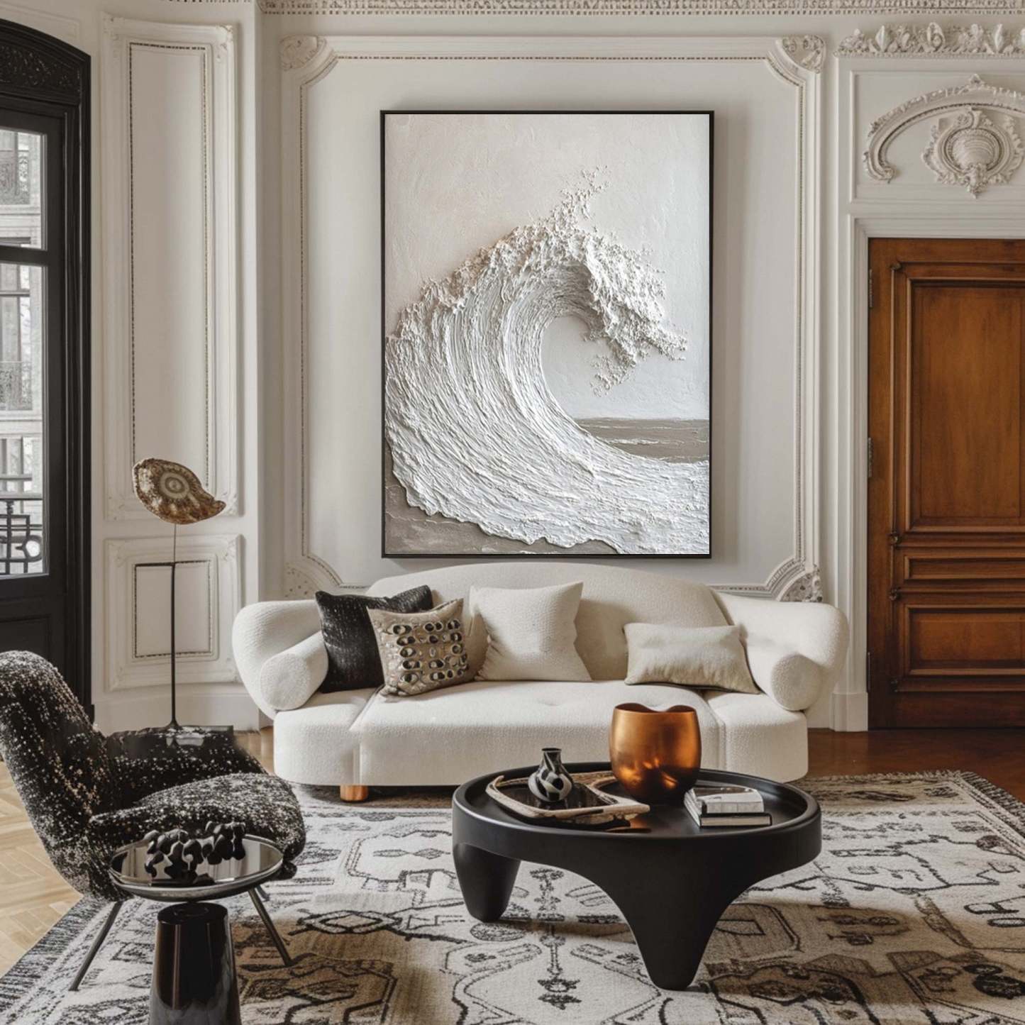 Plaster Art Painting hand - painted #HM1818