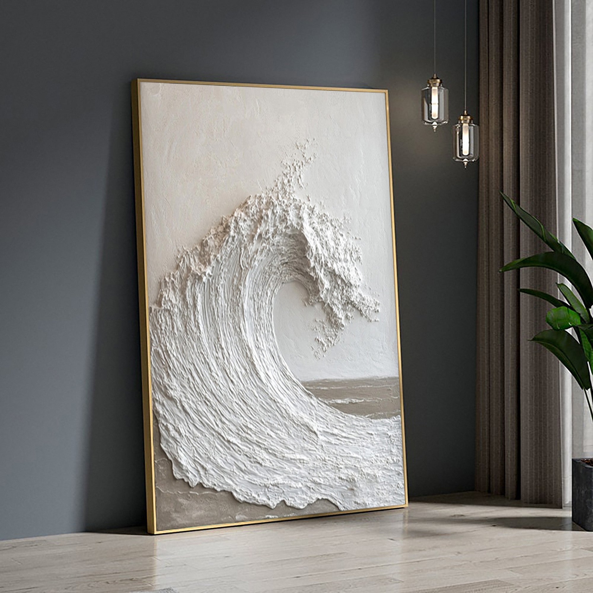 Plaster Art Painting hand - painted #HM1818