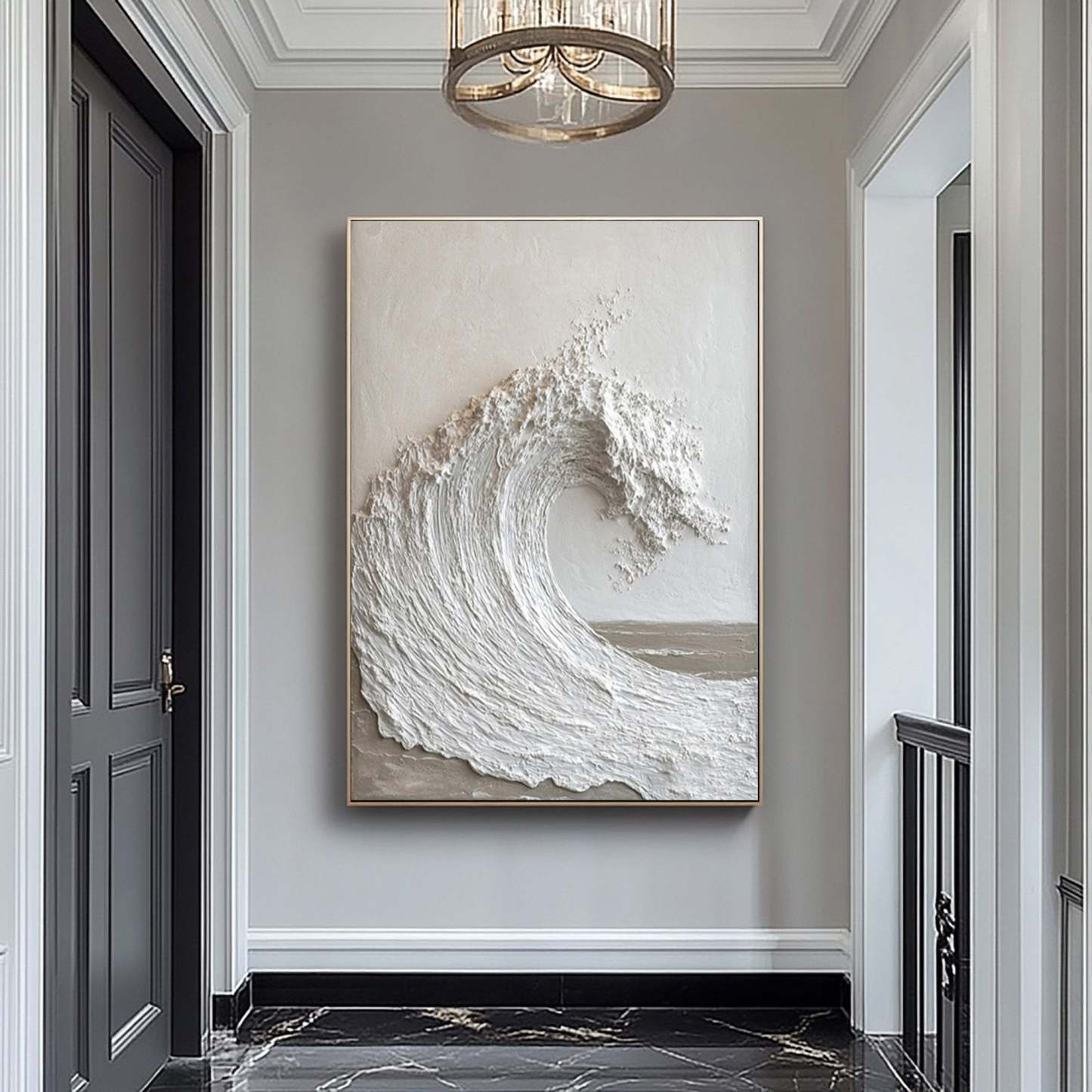 Plaster Art Painting hand - painted #HM1818