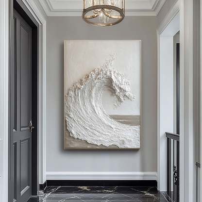 Plaster Art Painting hand - painted #HM1818