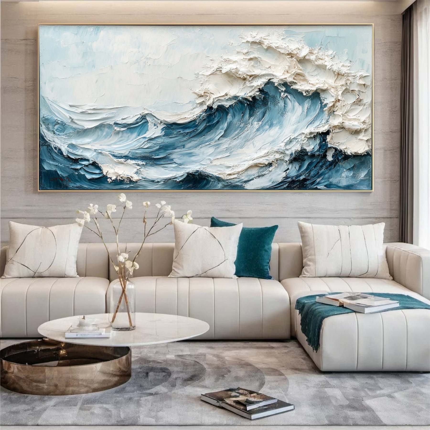 Plaster Art Painting hand - painted #HM1774