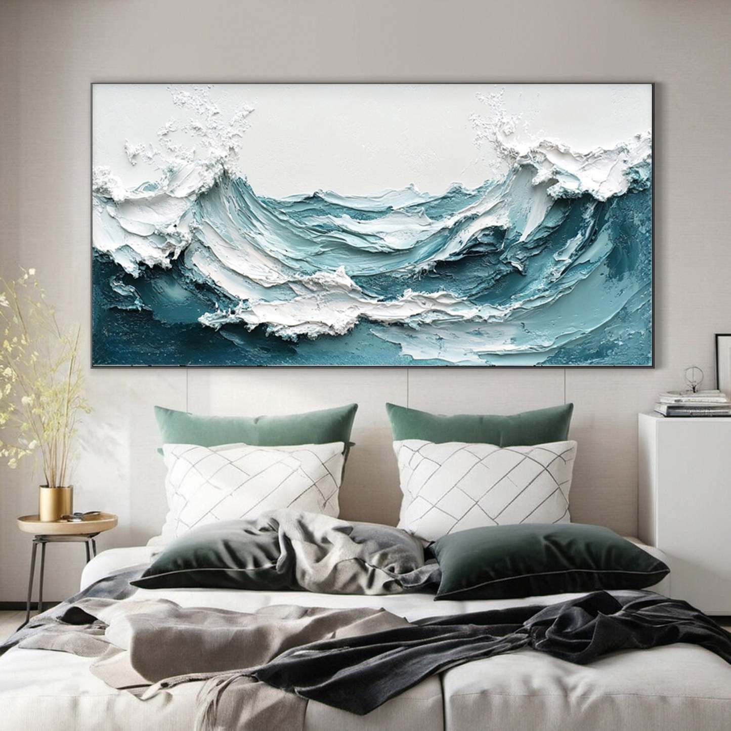 Plaster Art Painting hand - painted #HM1773