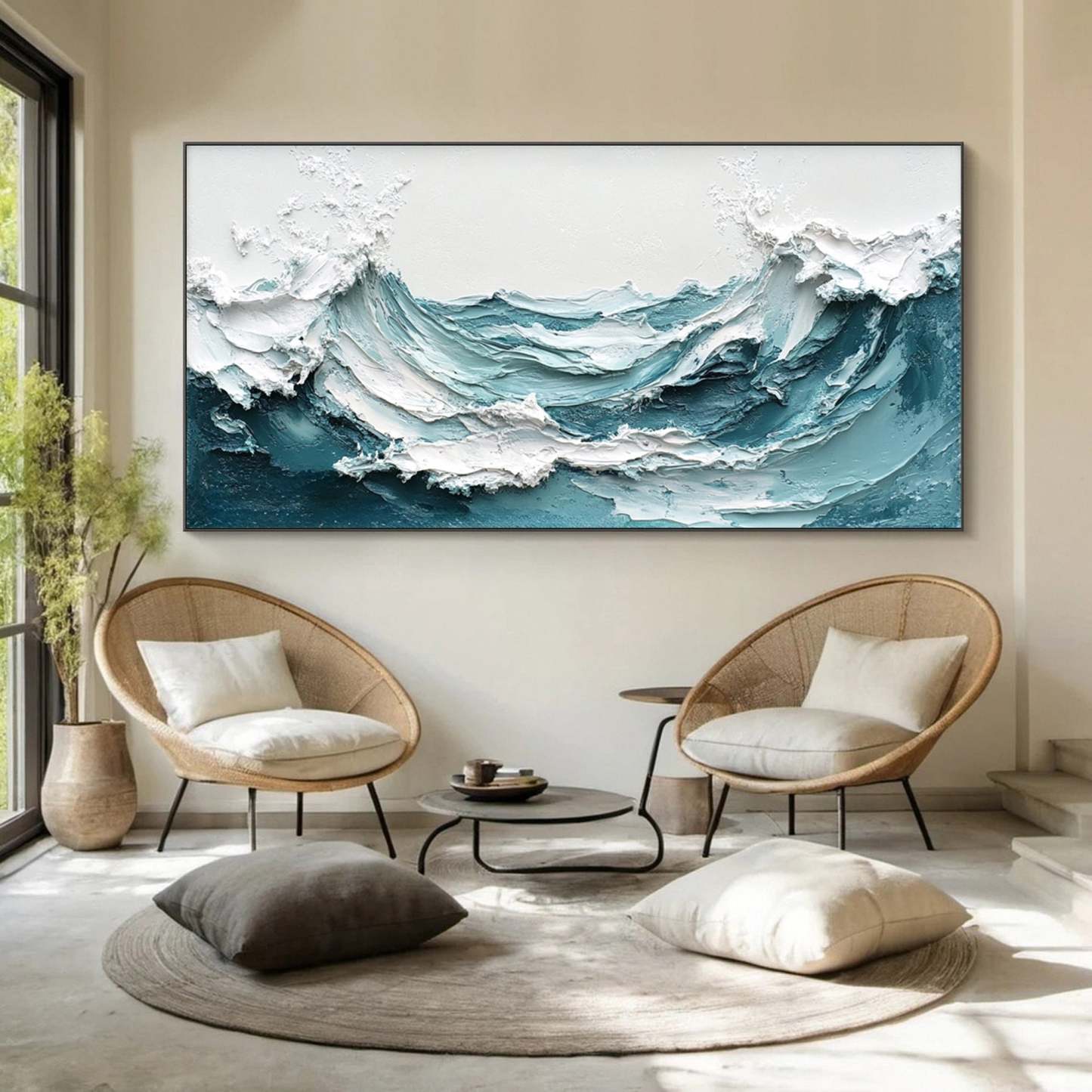 Plaster Art Painting hand - painted #HM1773