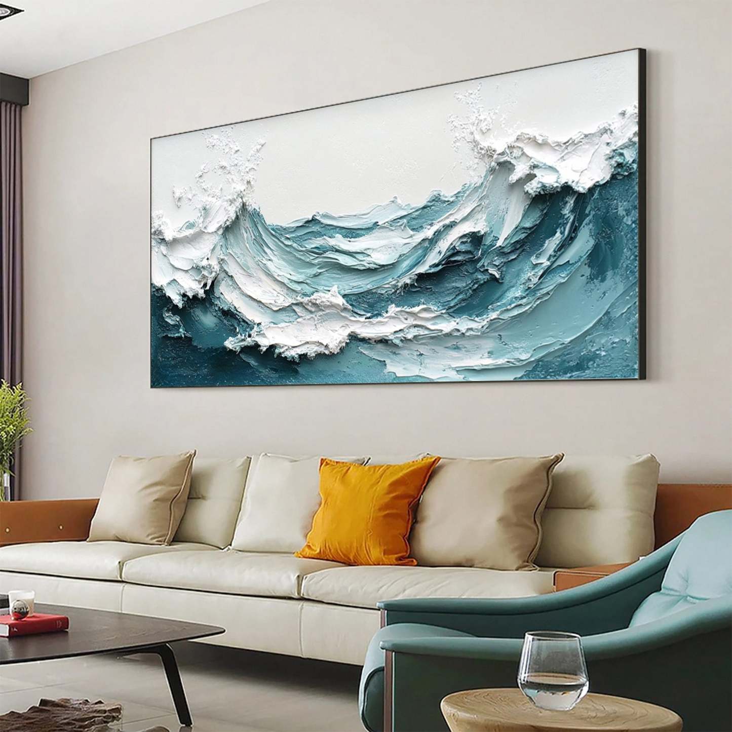 Plaster Art Painting hand - painted #HM1773