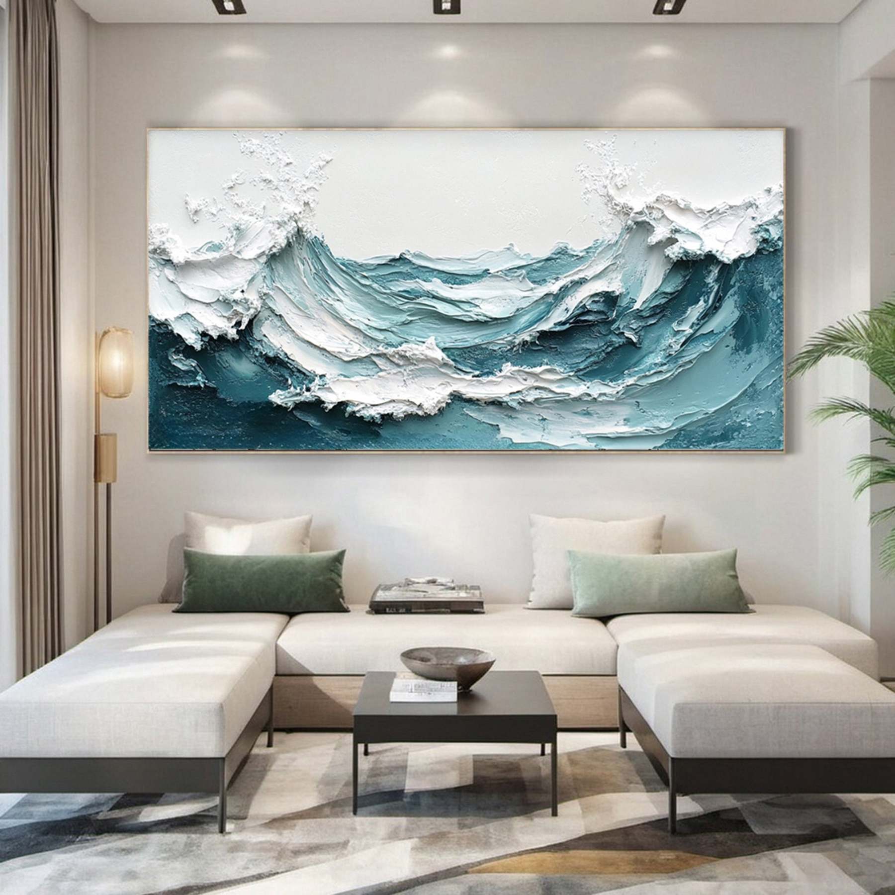 Plaster Art Painting hand - painted #HM1773