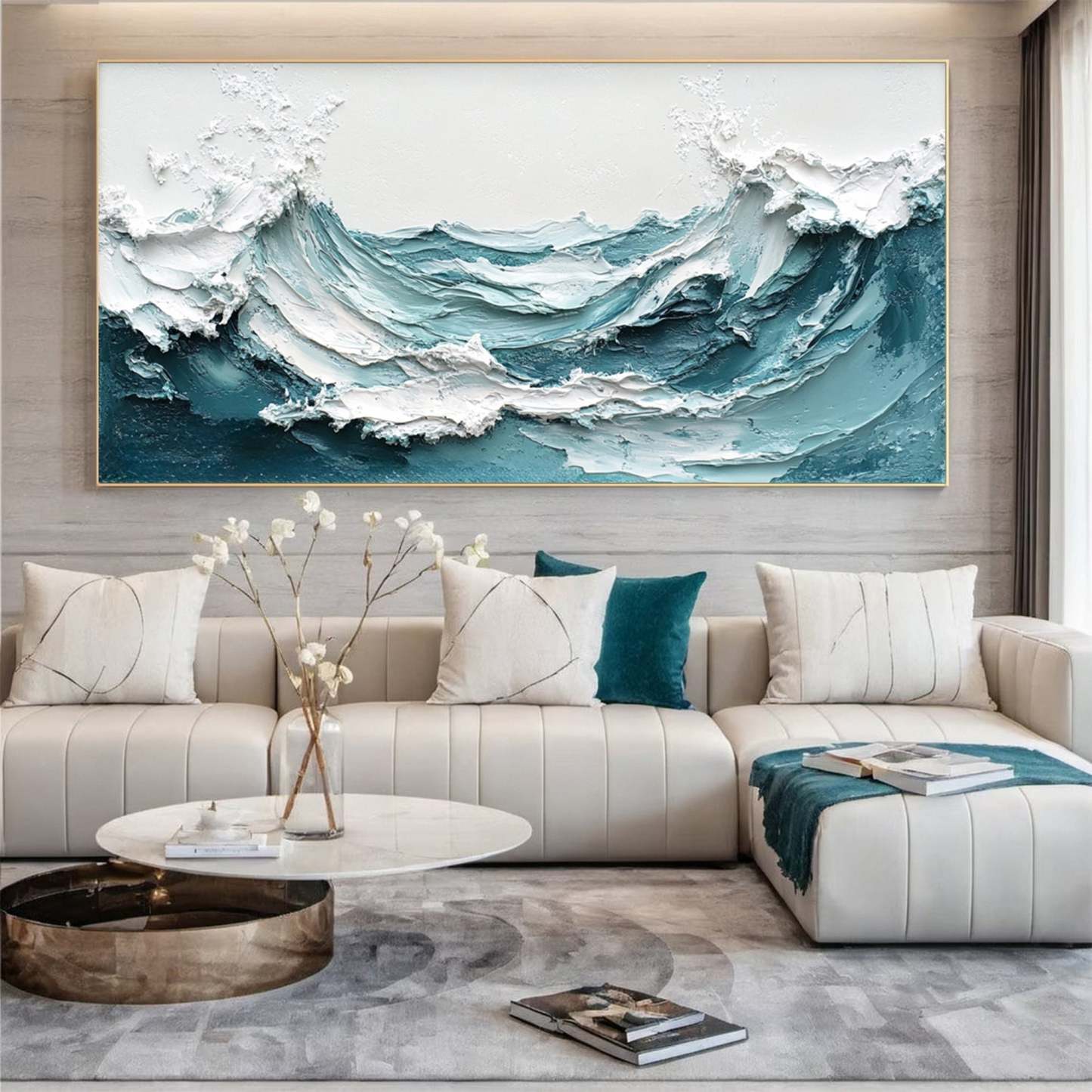Plaster Art Painting hand - painted #HM1773