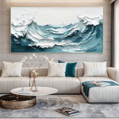Plaster Art Painting hand - painted #HM1773