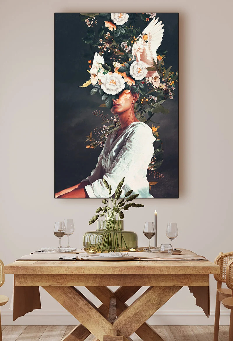 Vintage Portrait Art Oil Painting hand-painted #HM1888