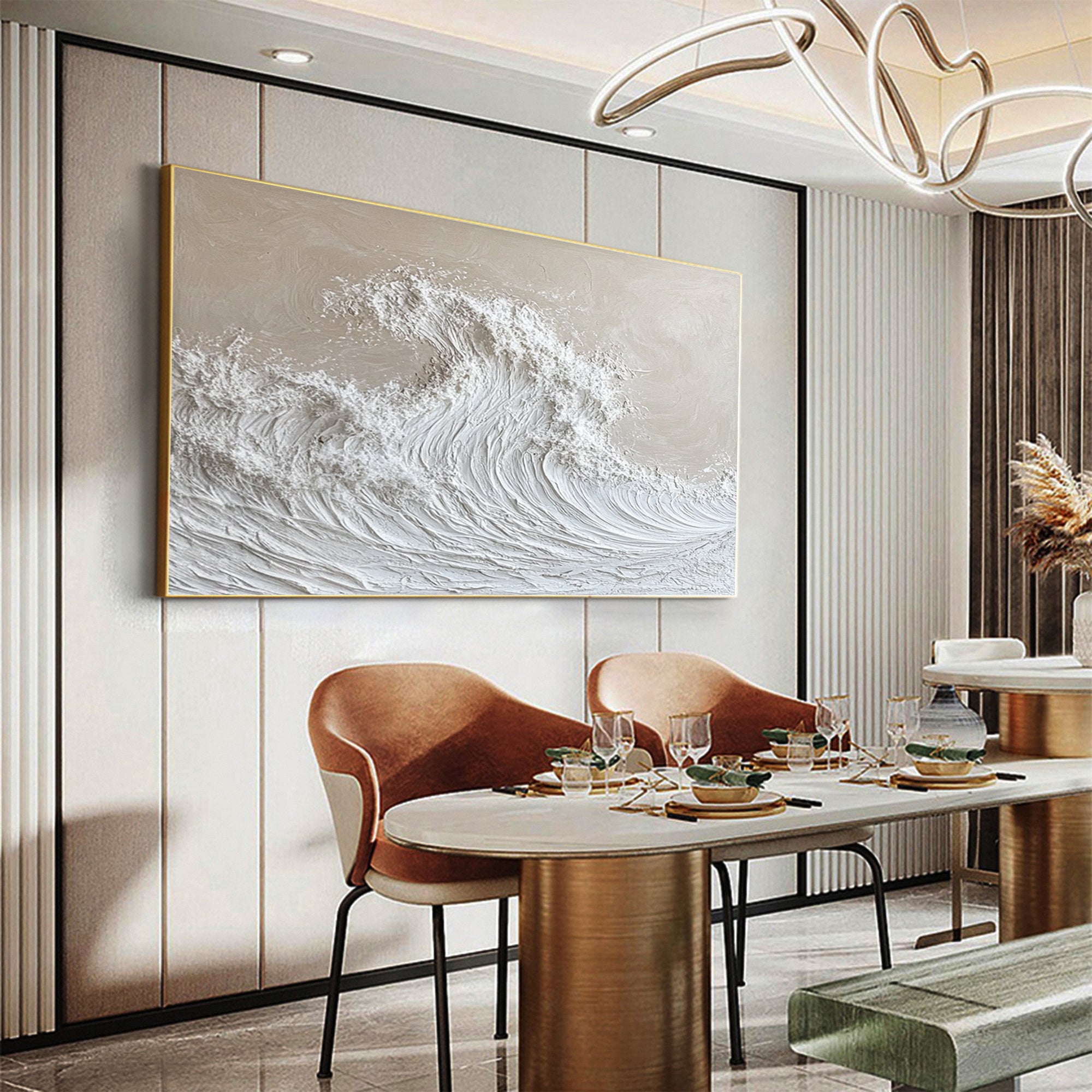 Plaster Art Painting hand - painted #HM1782