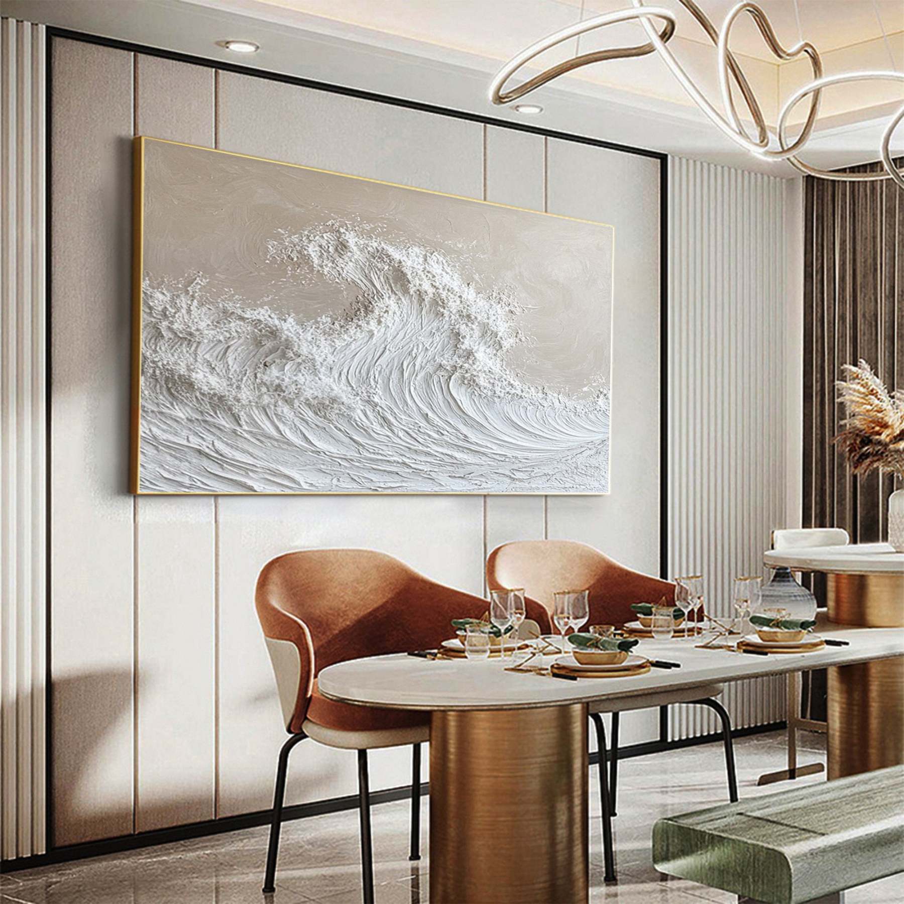 Plaster Art Painting hand - painted #HM1782