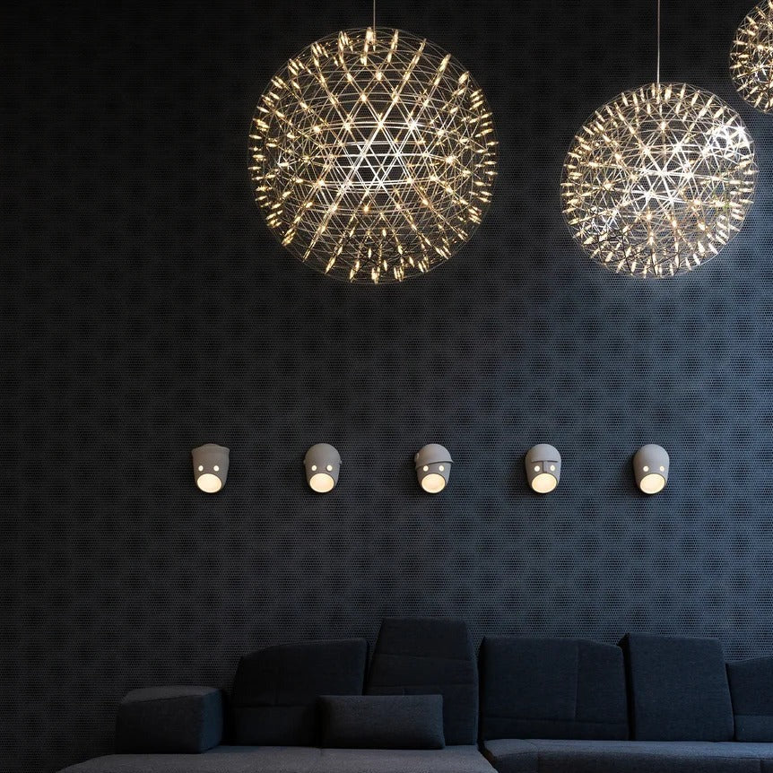 Spherical Modern Sparkling Metal Pendant Light-yohoLight