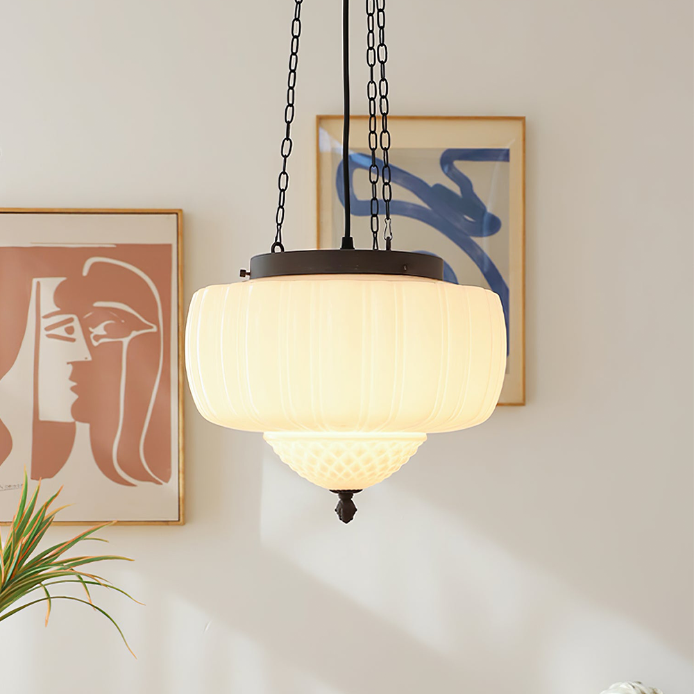 Vintage Simple White Pendant Light-yohoLight