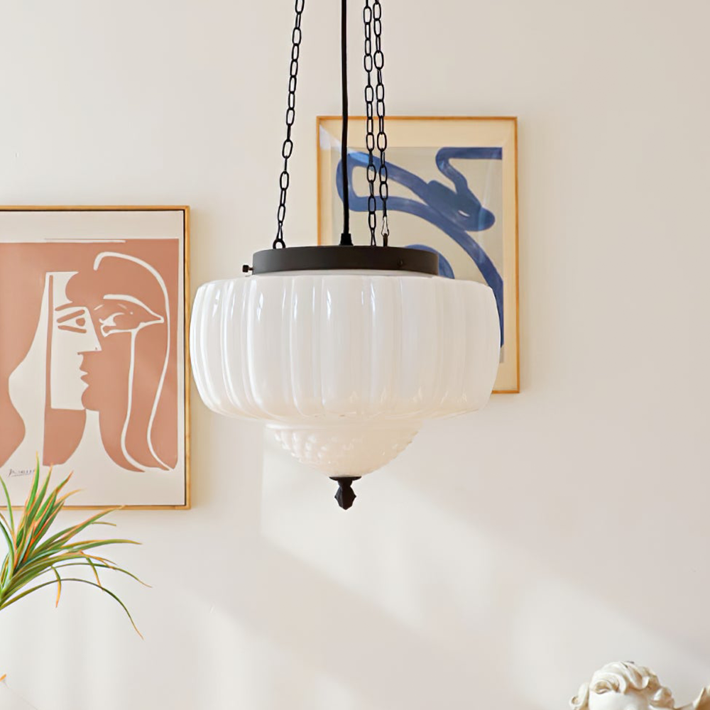 Vintage Simple White Pendant Light-yohoLight