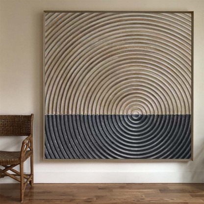 Plaster Art Painting hand - painted #HM663-Homemural