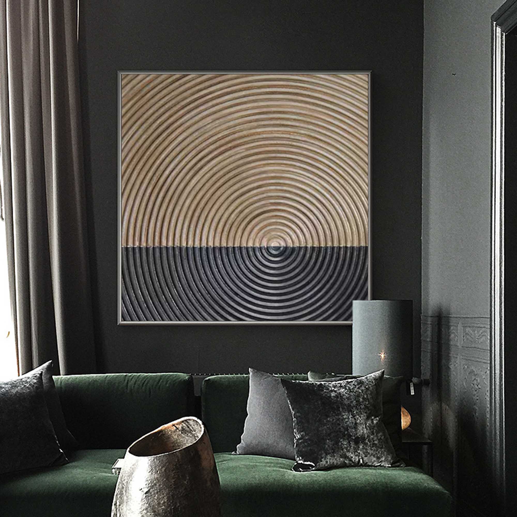 Plaster Art Painting hand - painted #HM663-Homemural