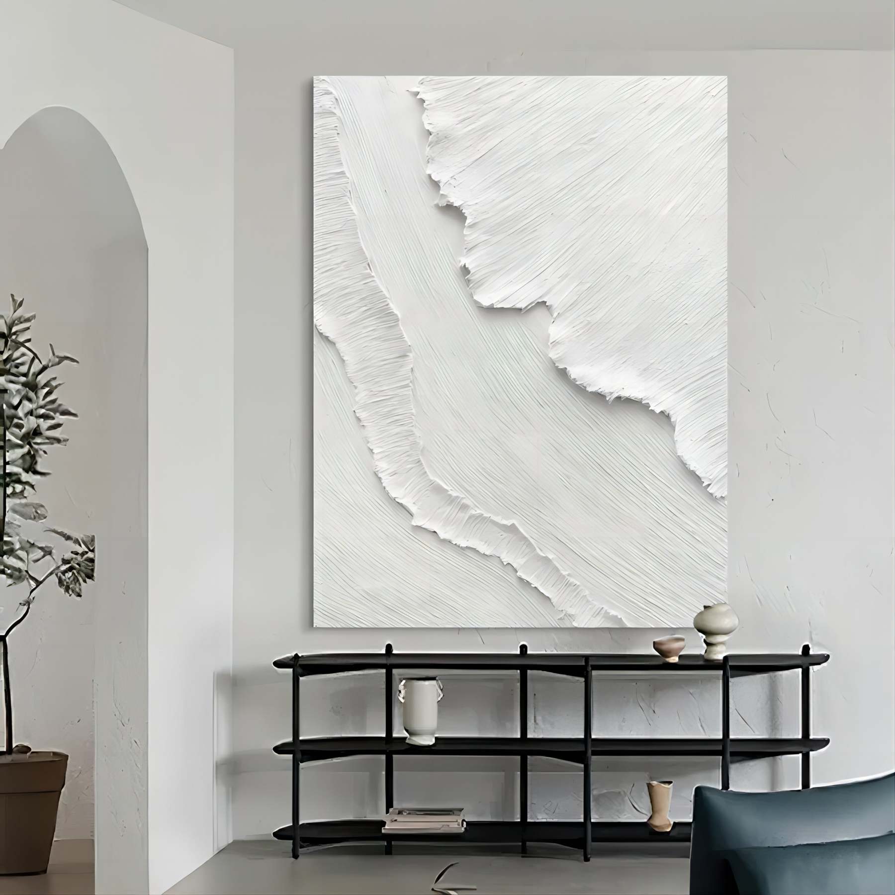 Plaster Art Painting hand - painted #HM510-Homemural
