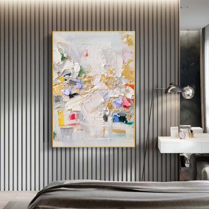 Plaster Art Painting hand - painted #HM721-Homemural