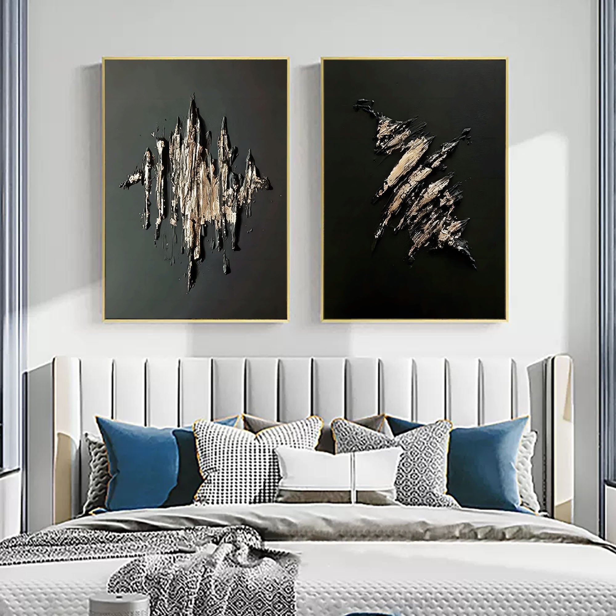 Abstract Painting Set Of 2 #SP059-Homemural