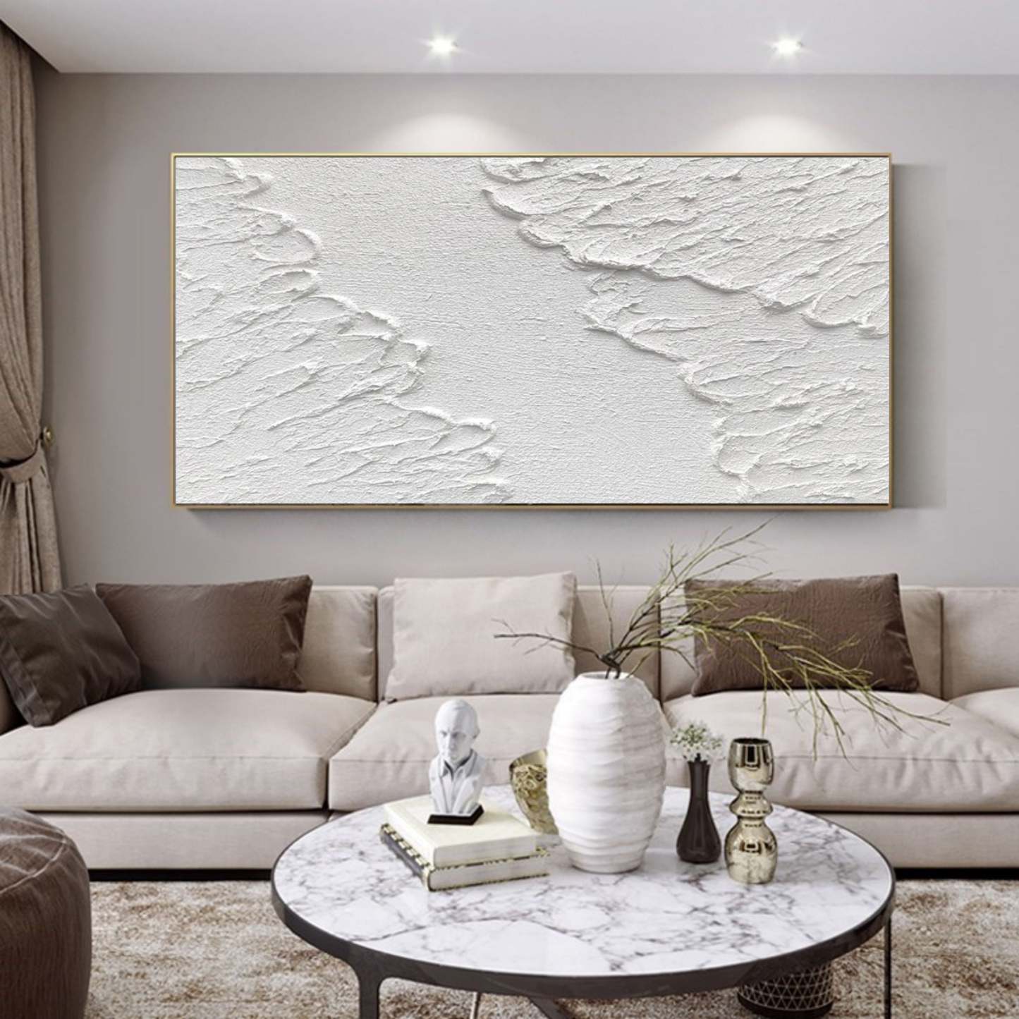 Plaster Art Painting hand - painted #HM110-Homemural
