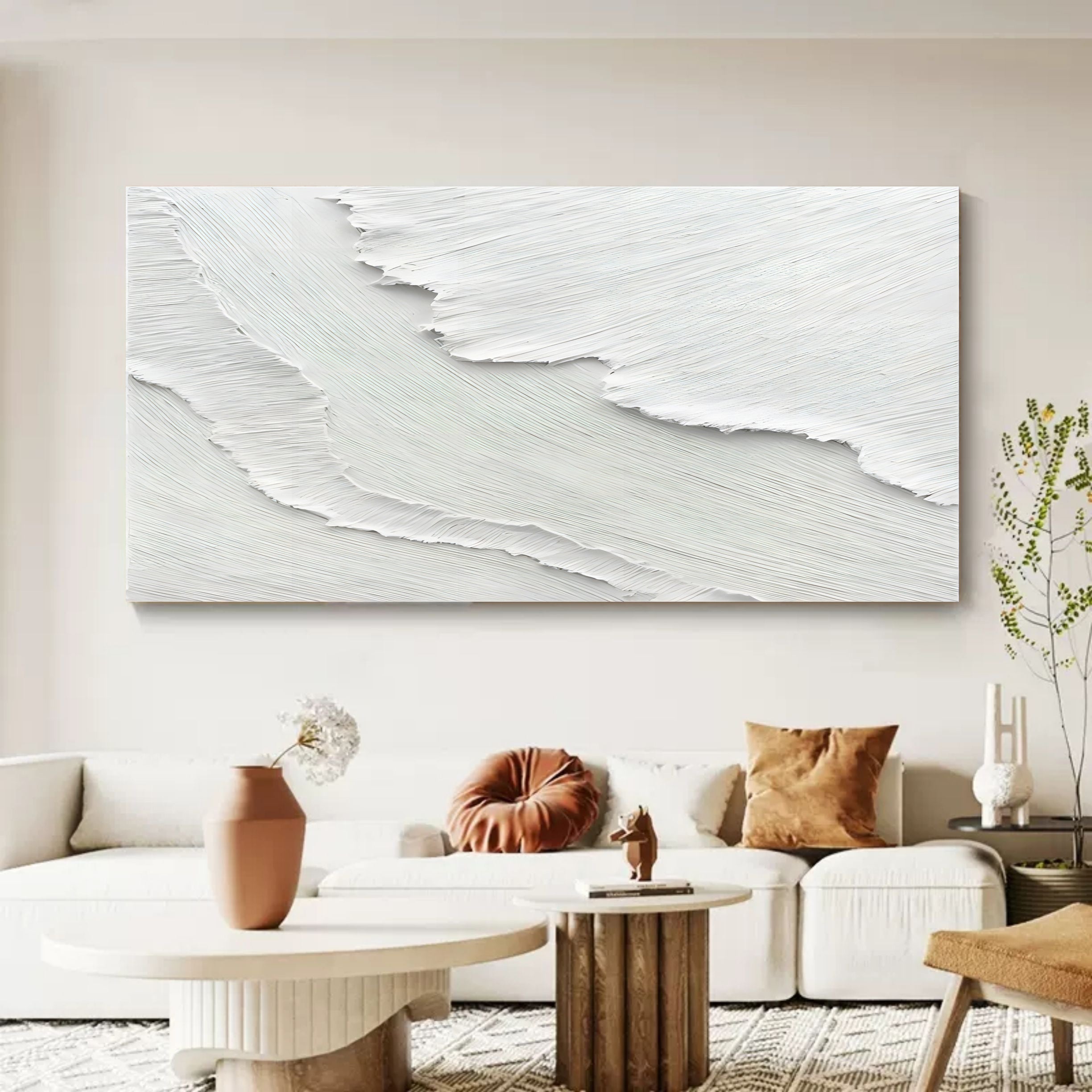 Plaster Art Painting hand - painted #HM118-Homemural