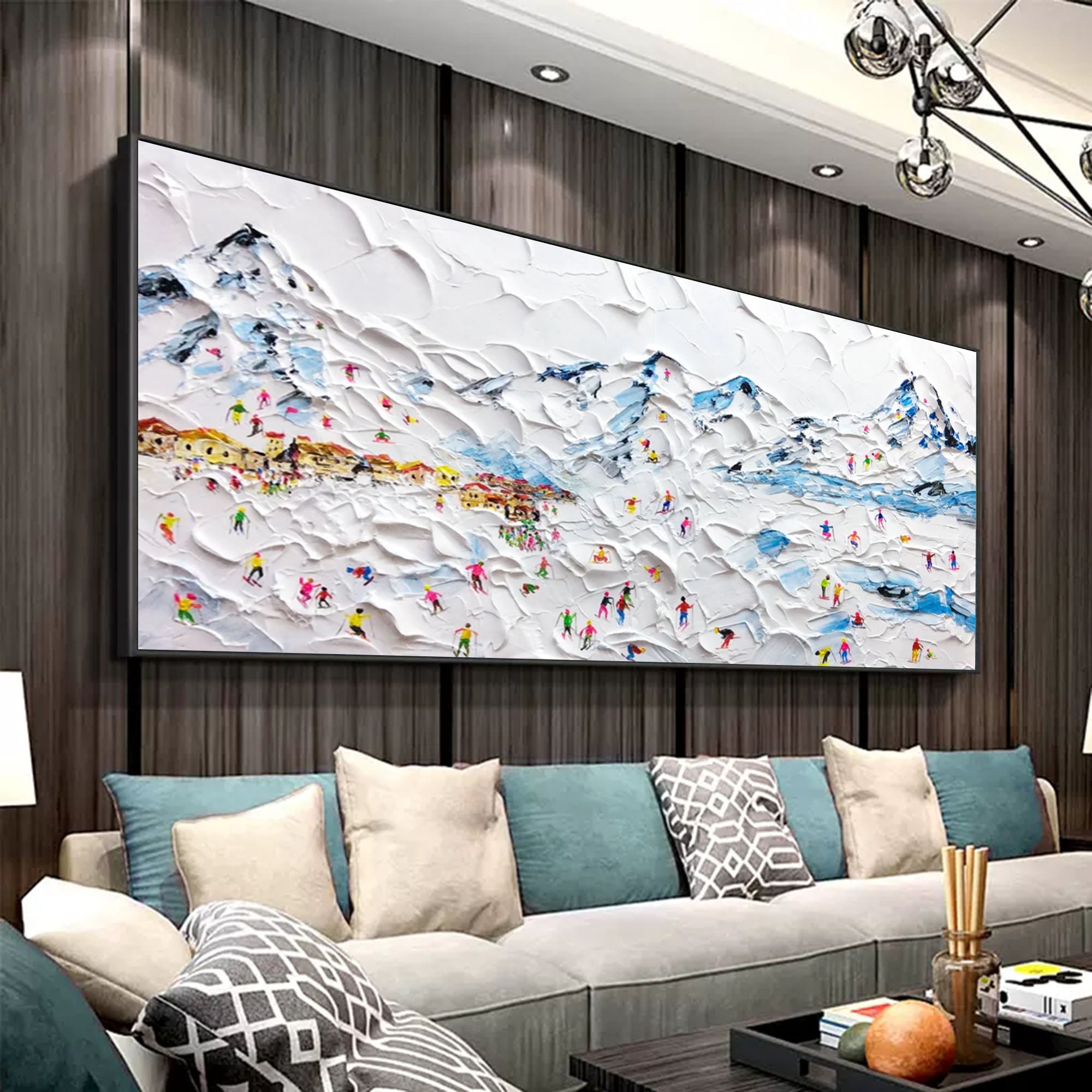 Plaster Art Painting hand - painted #HM183-Homemural