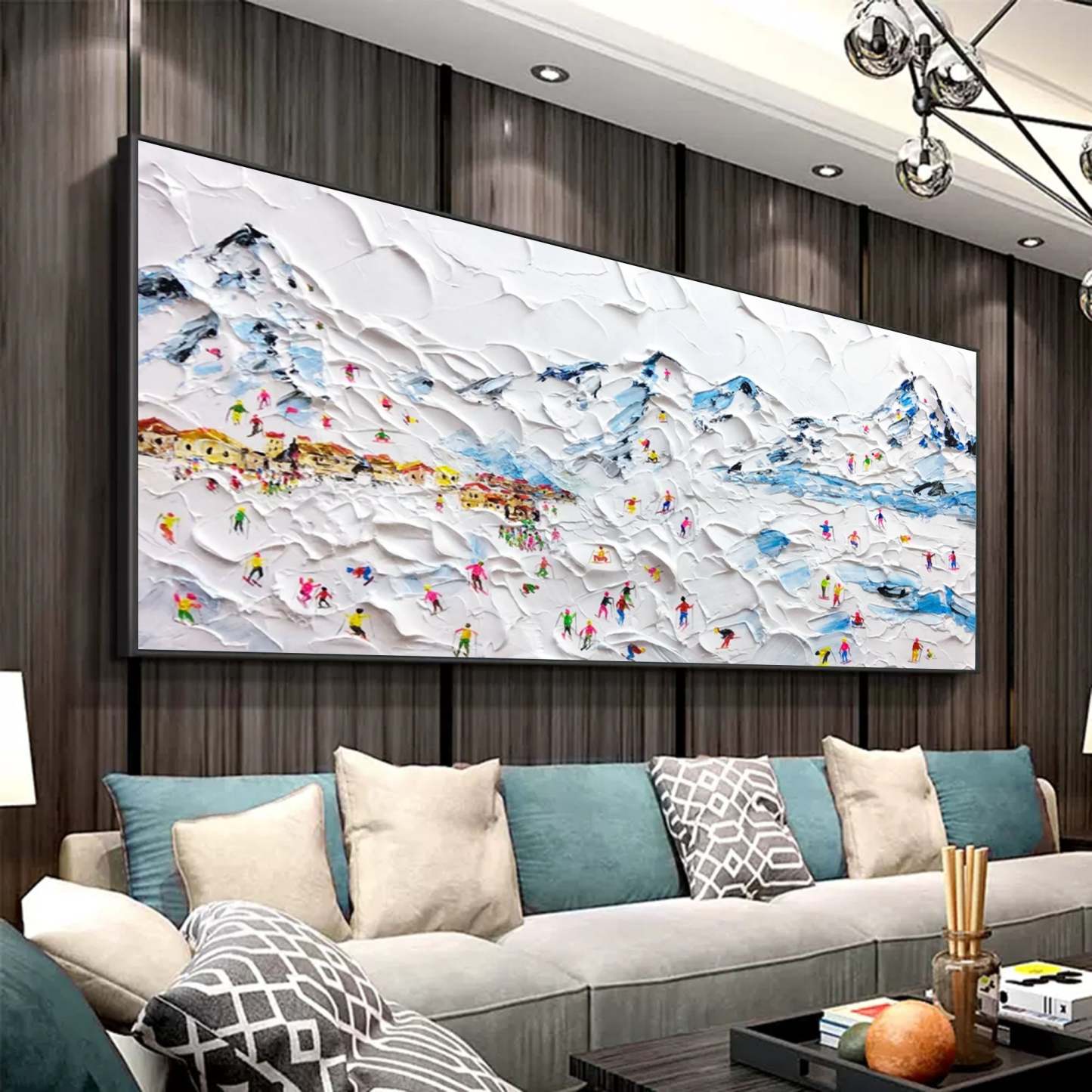 Plaster Art Painting hand - painted #HM183-Homemural