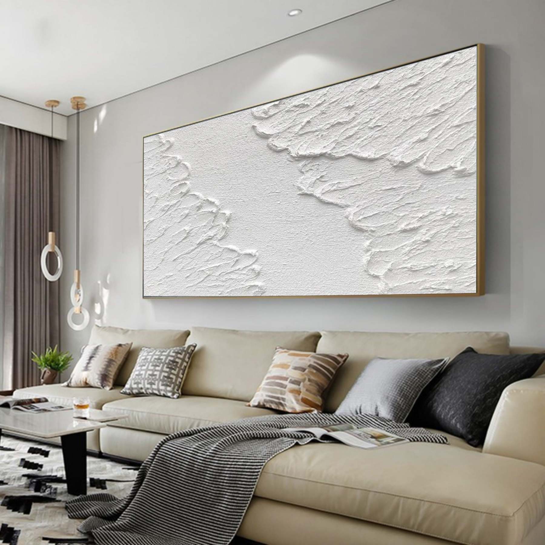 Plaster Art Painting hand - painted #HM110-Homemural