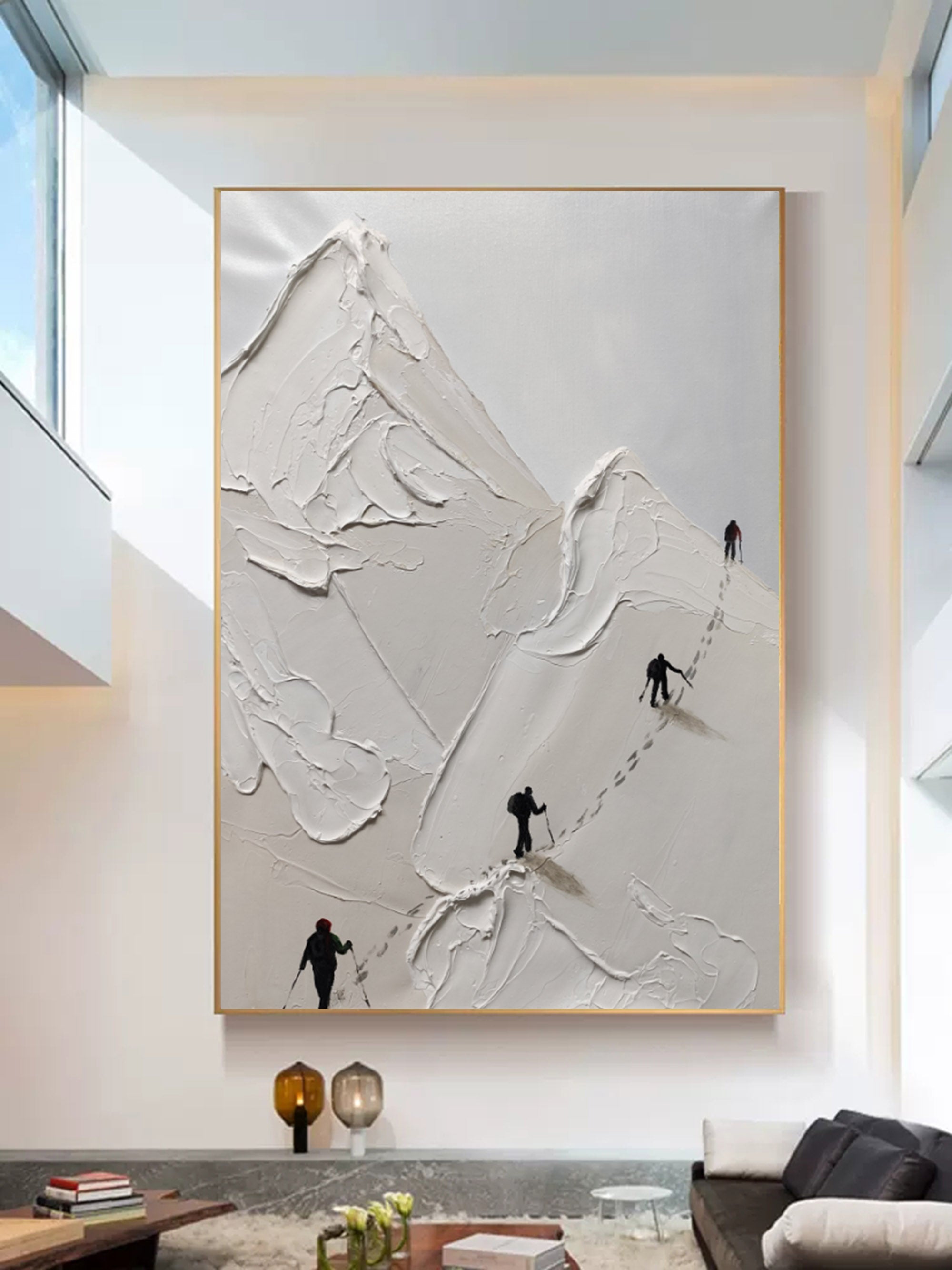 Plaster Art Painting hand - painted #HM101-Homemural