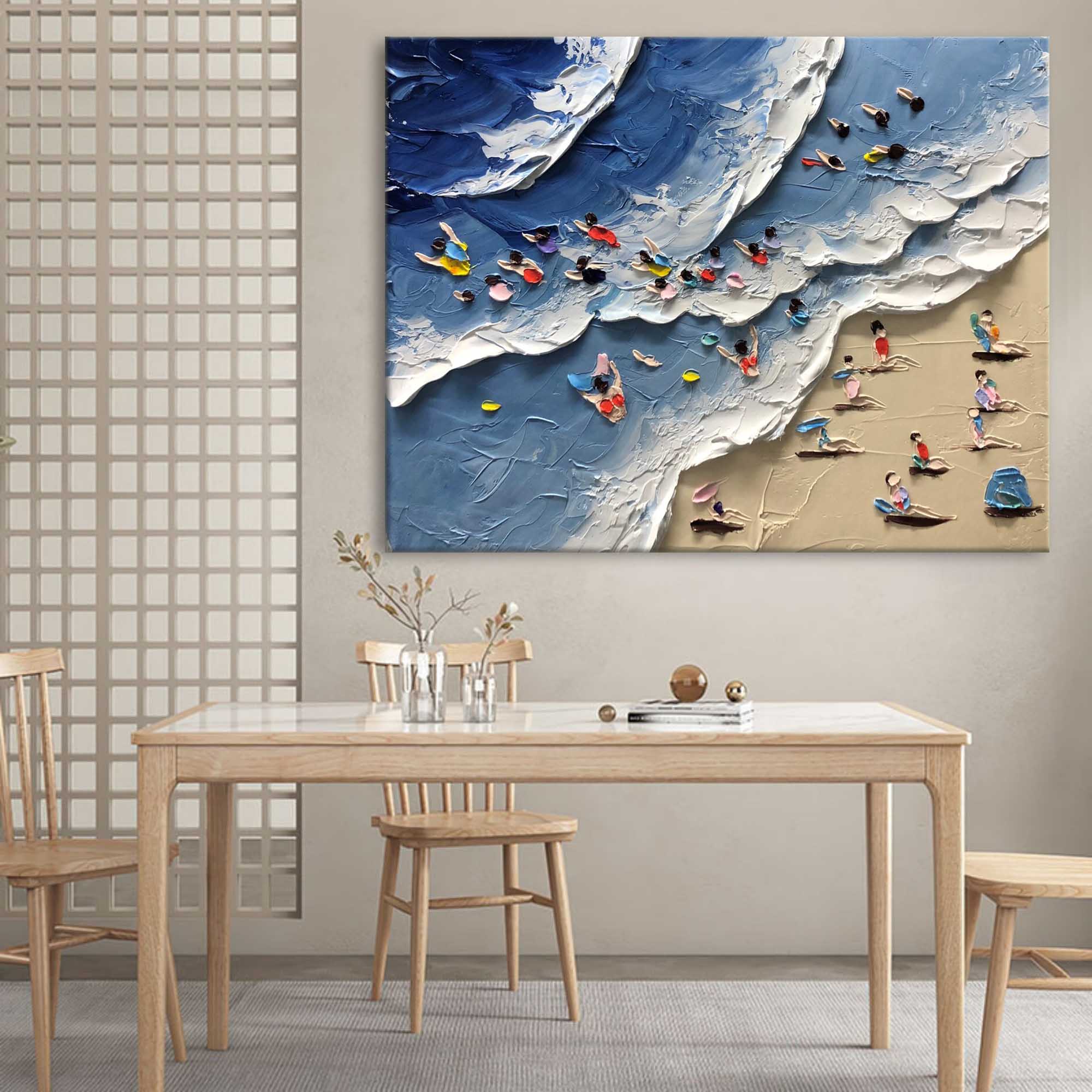Plaster Art Painting hand - painted #HM372-Homemural
