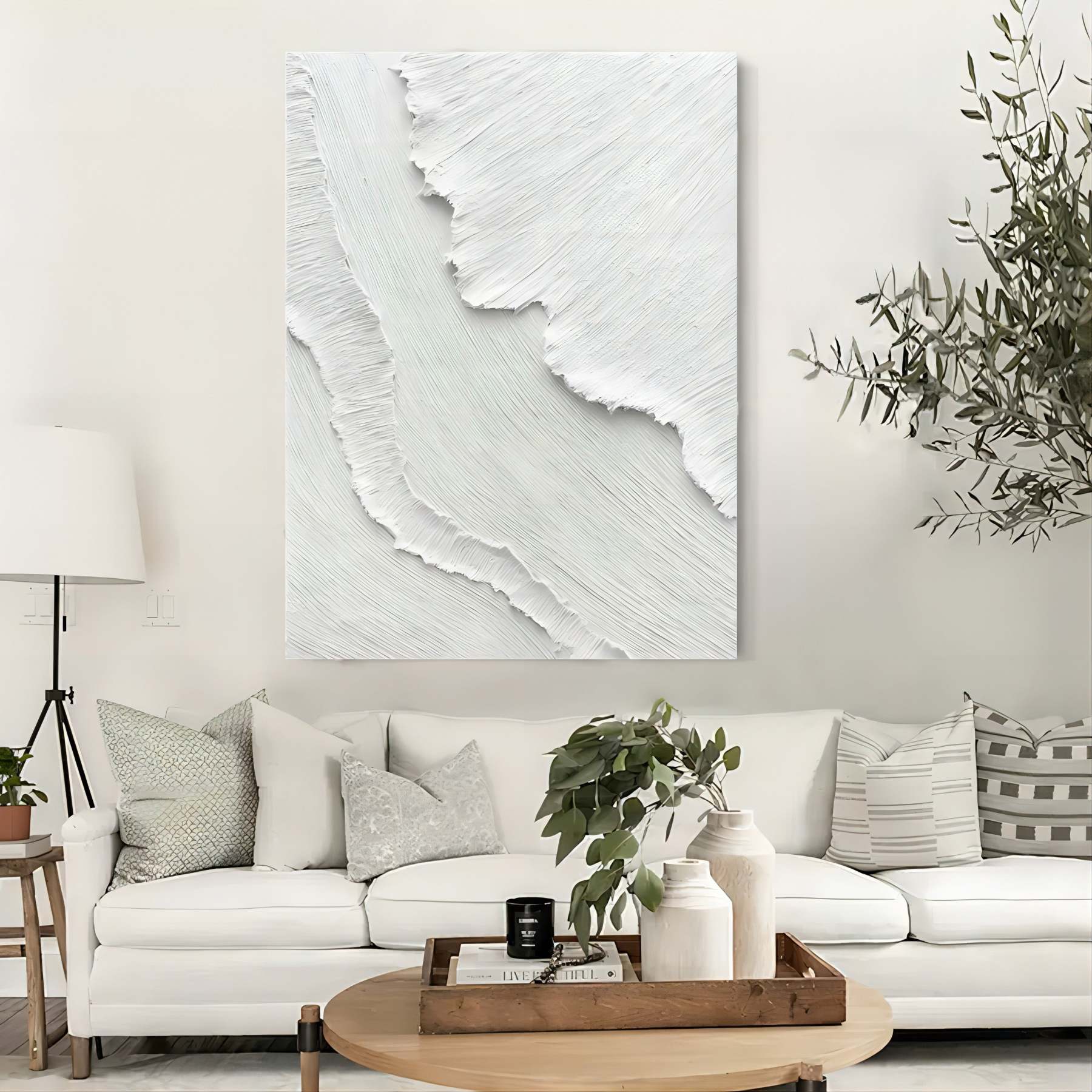 Plaster Art Painting hand - painted #HM510-Homemural