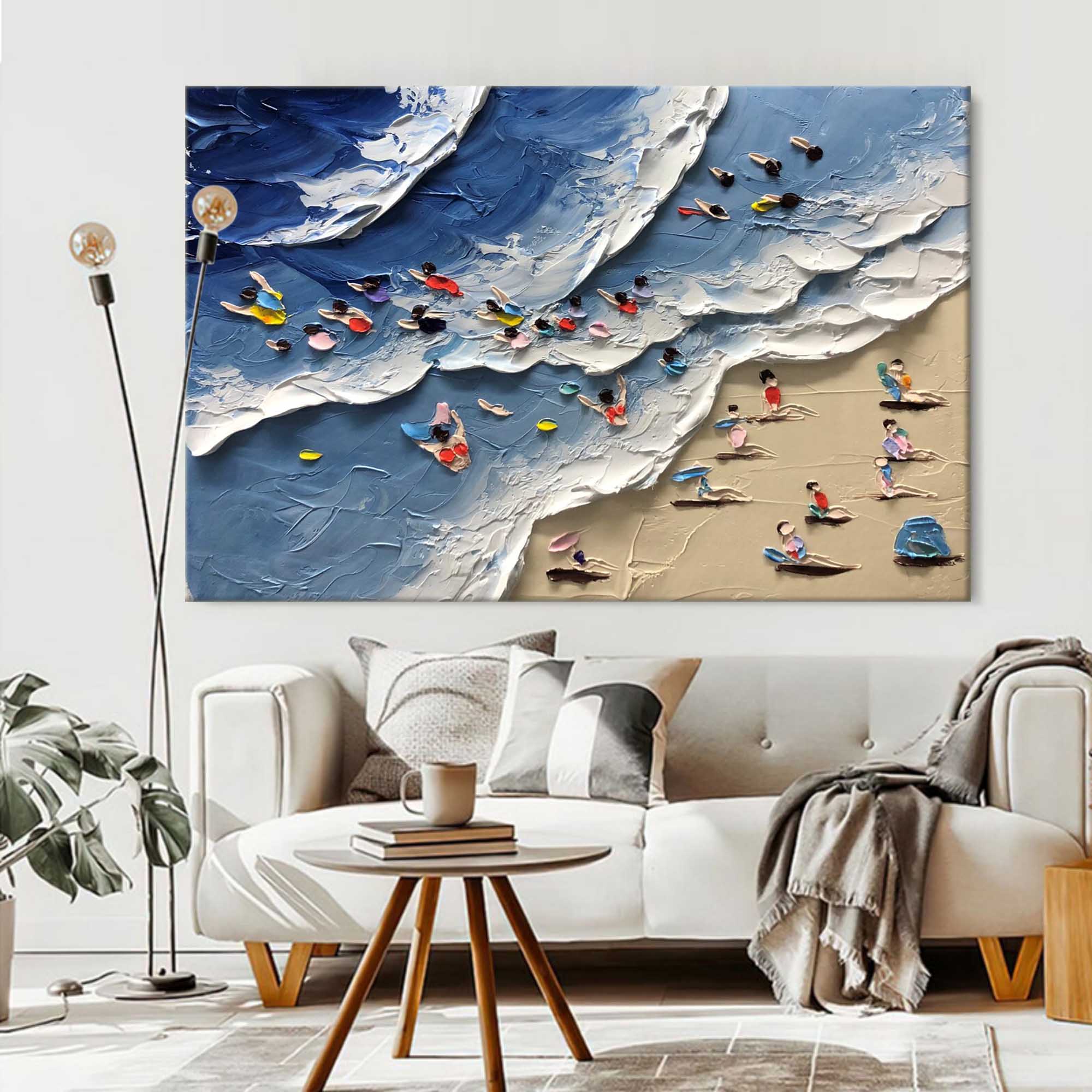Plaster Art Painting hand - painted #HM372-Homemural