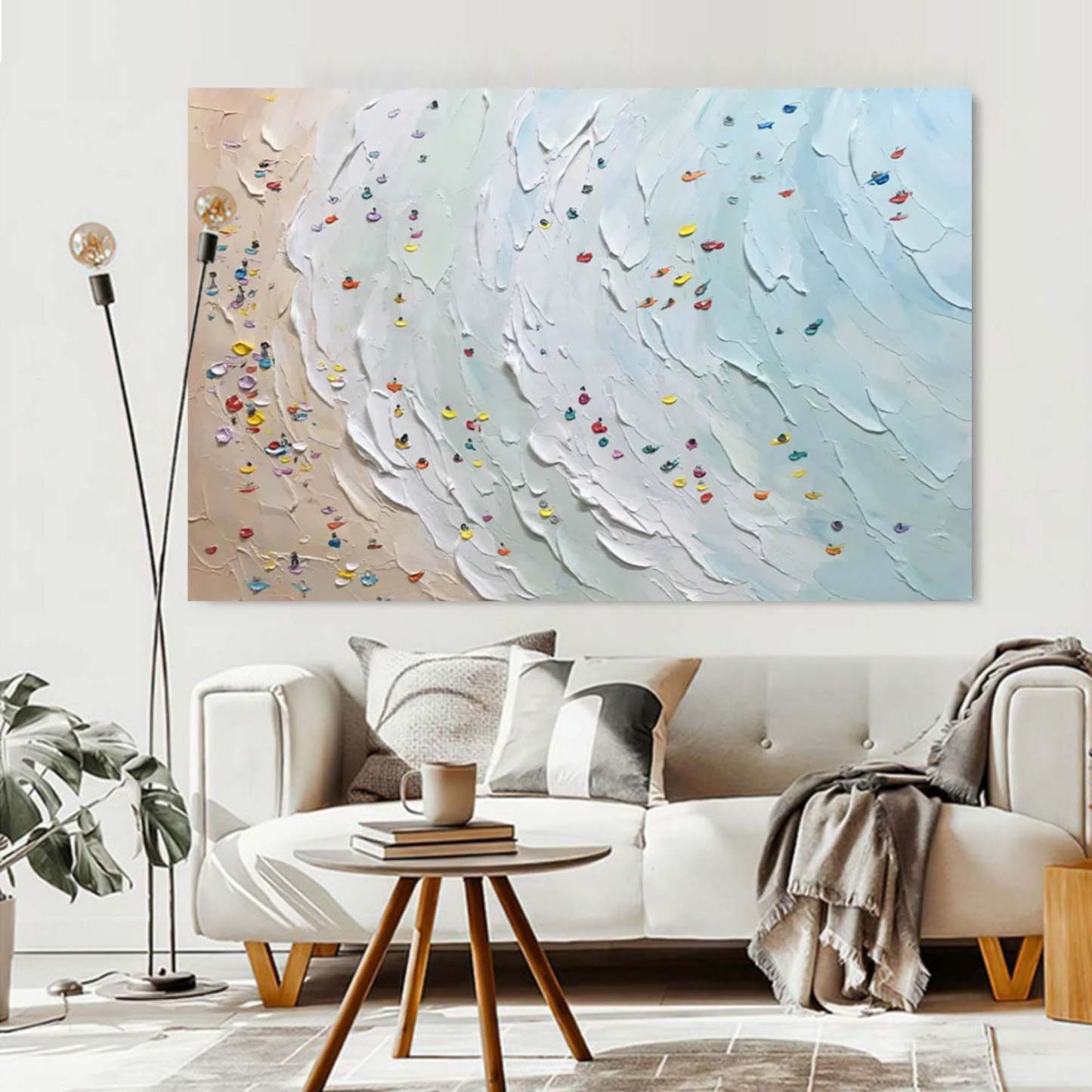 Plaster Art Painting hand - painted #HM377-Homemural