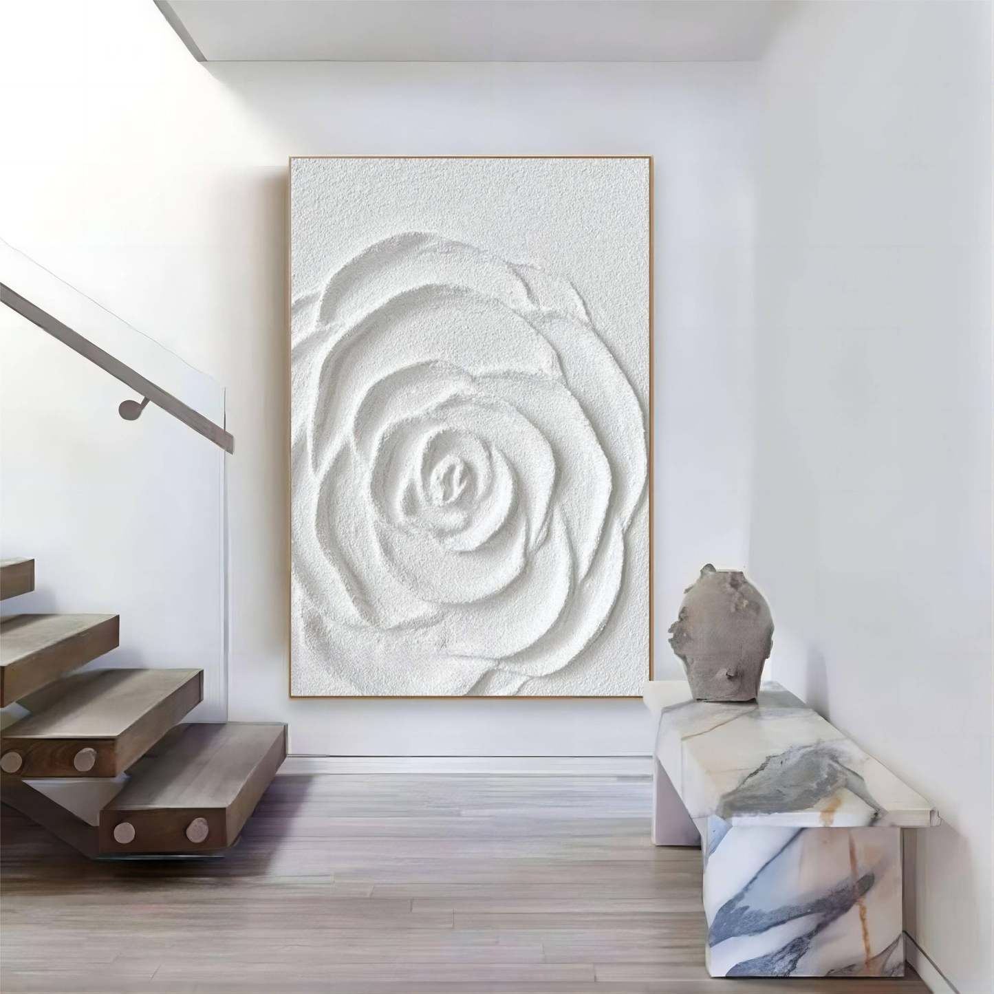 Plaster Art Painting hand - painted #HM112-Homemural