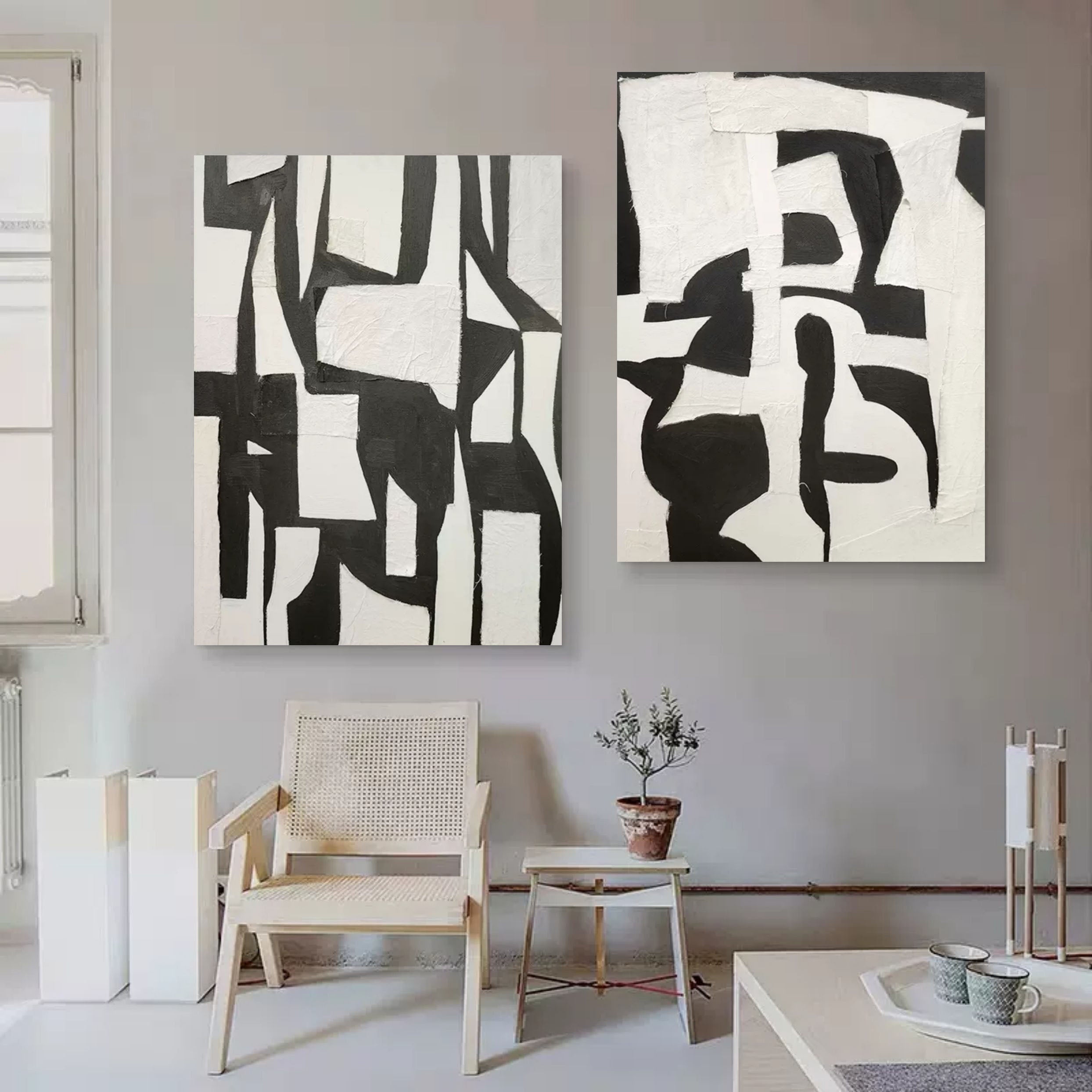 Abstract Painting Set Of 2 #SP103-Homemural