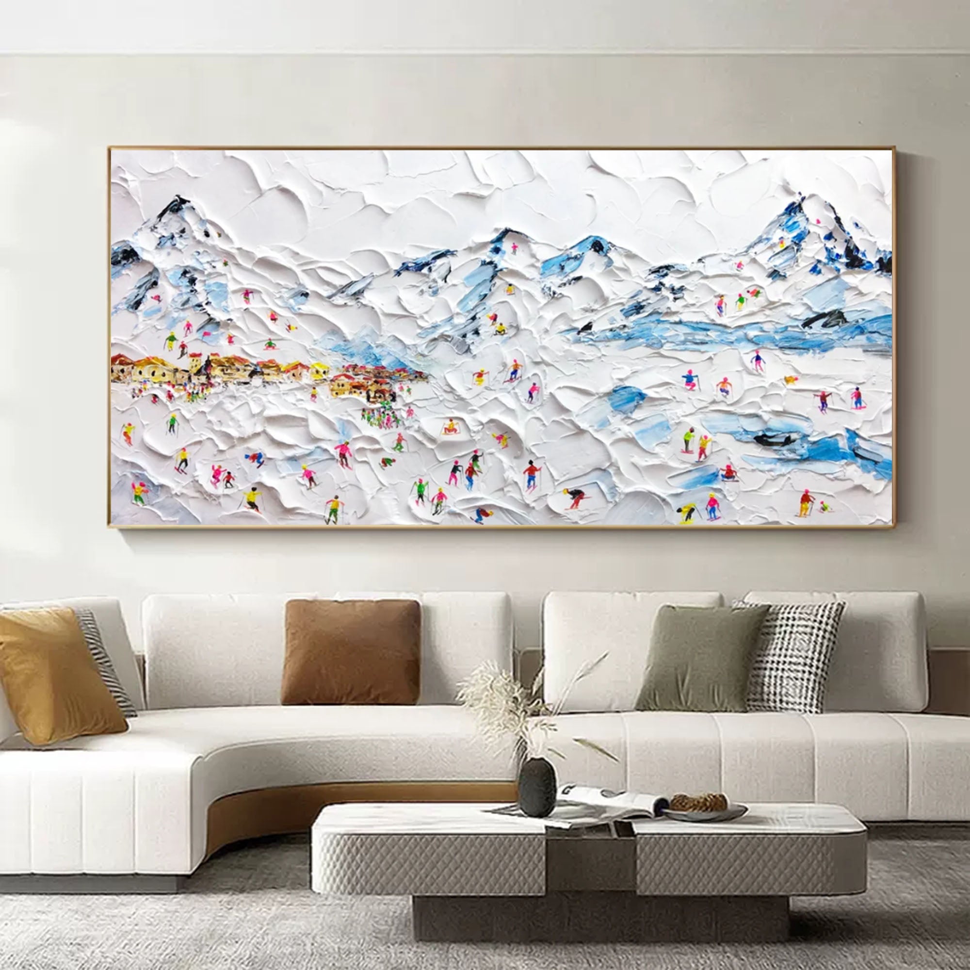 Plaster Art Painting hand - painted #HM183-Homemural