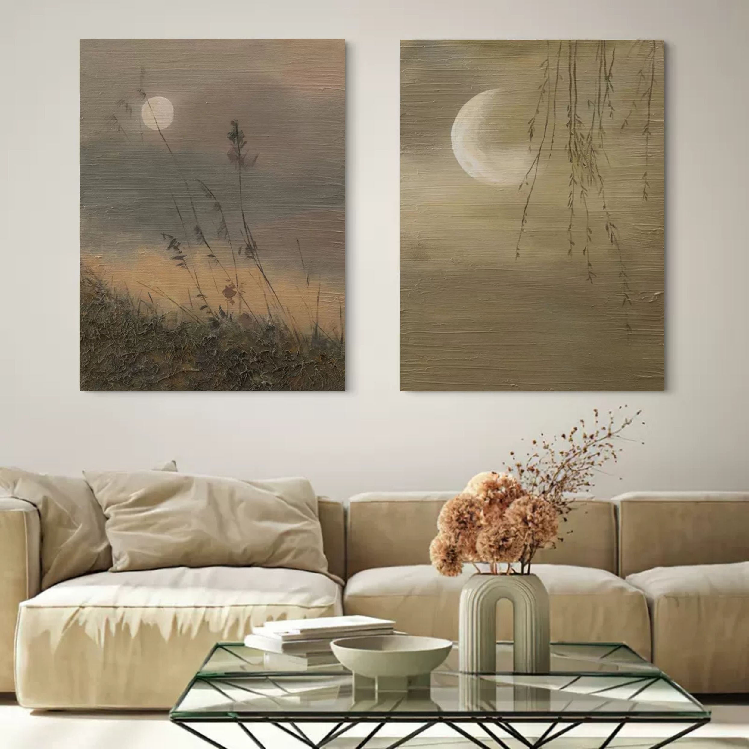 Abstract Painting Set Of 2 #SP108-Homemural