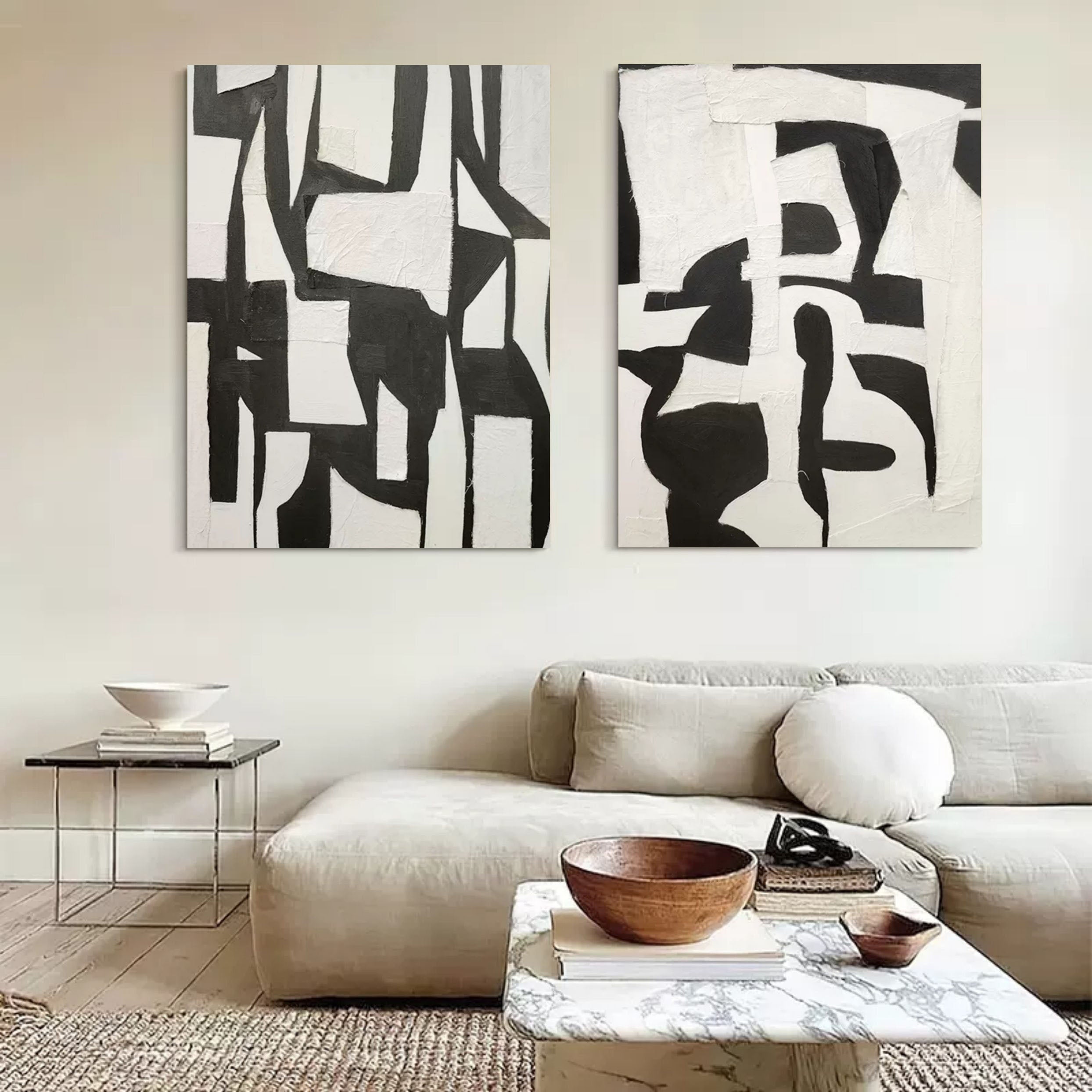 Abstract Painting Set Of 2 #SP103-Homemural