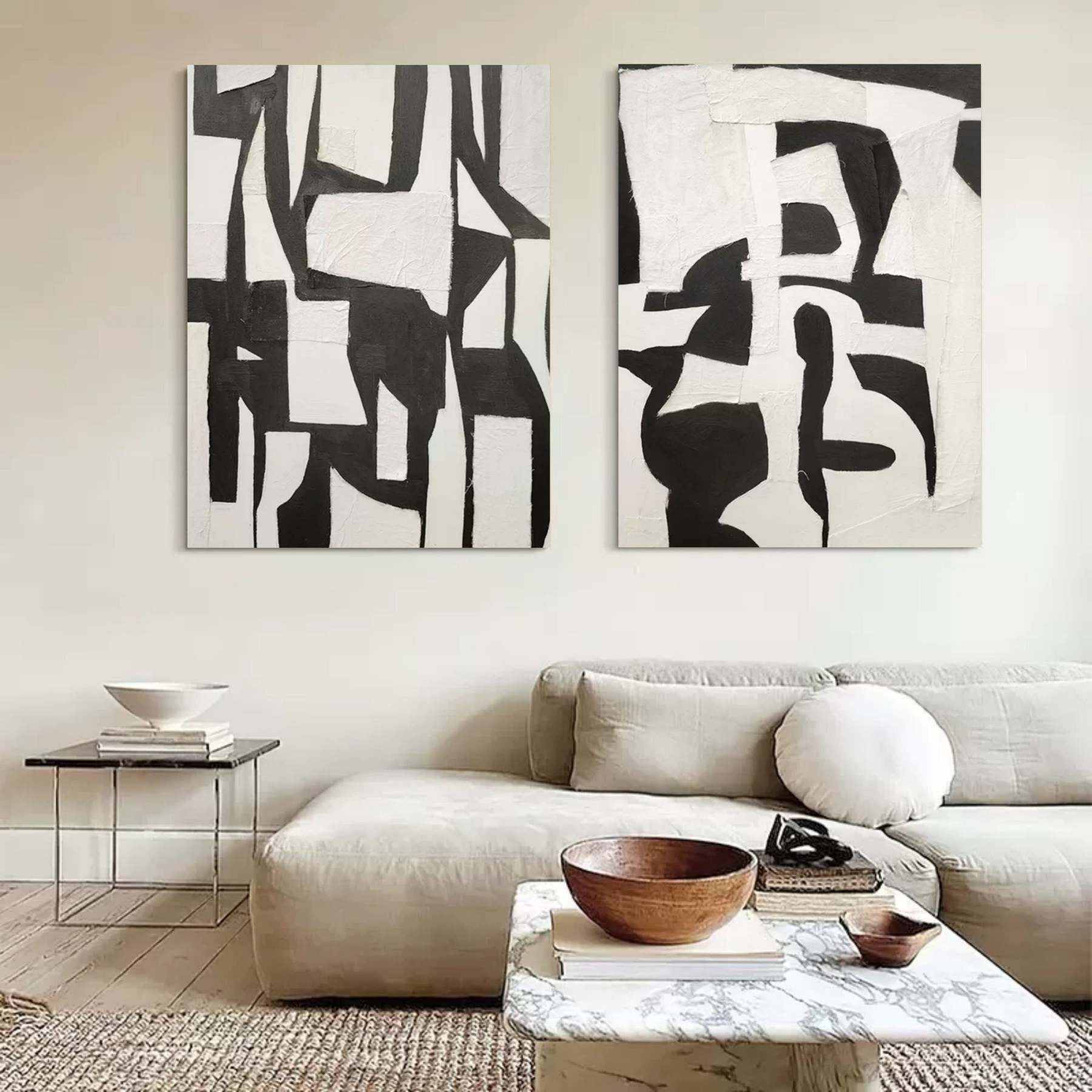 Abstract Painting Set Of 2 #SP103-Homemural
