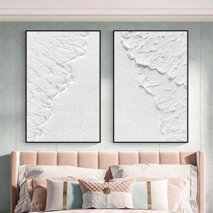 Plaster Art Painting hand - painted Set Of 2 #HM1289