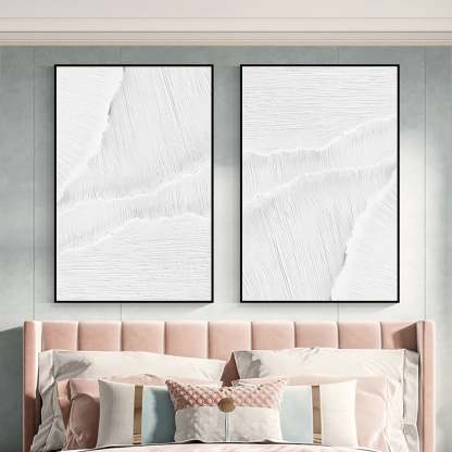 Plaster Art Painting hand - painted Set Of 2 #HM1304