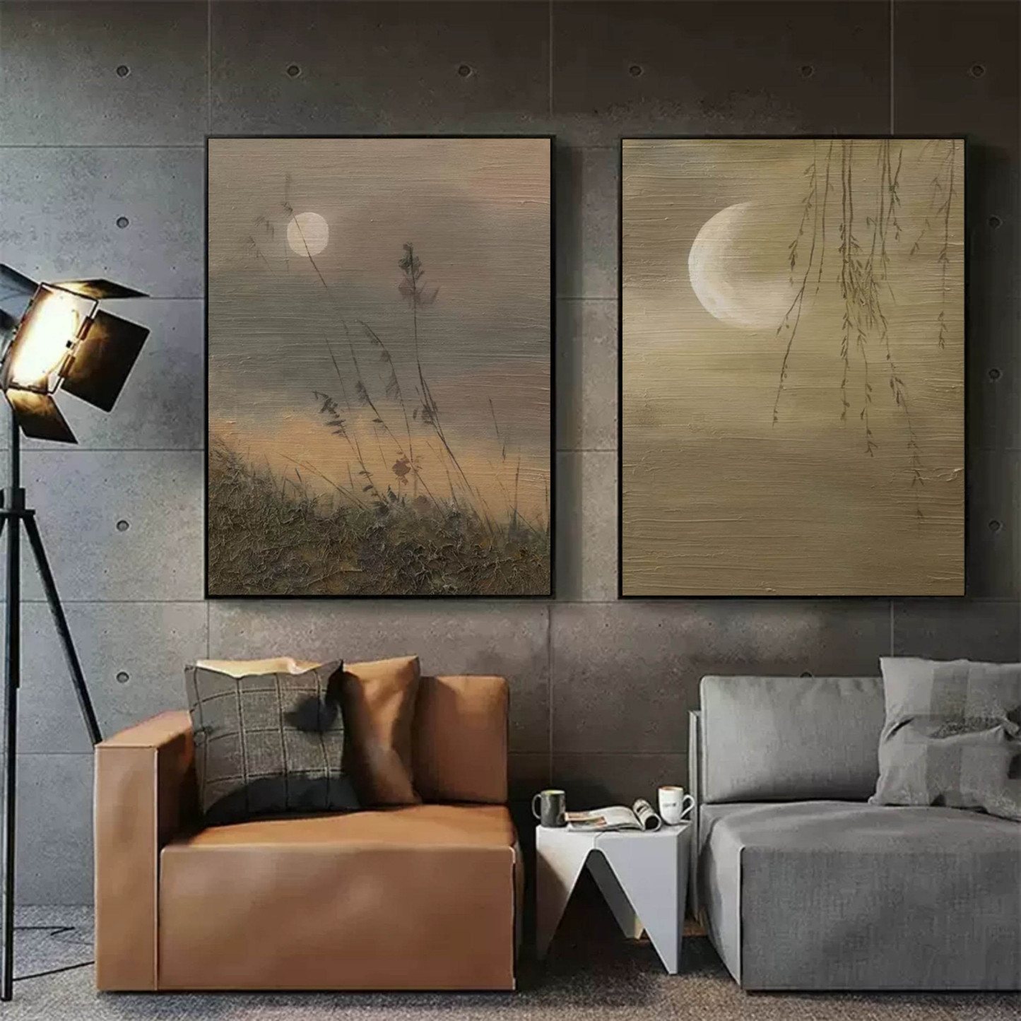 Abstract Painting Set Of 2 #SP108-Homemural